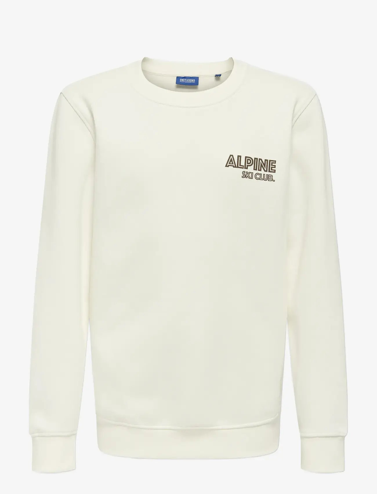 ONLY & SONS - OSJCONNOR SNOW LIFE LS REG CREW SWT - sweatshirts - cloud dancer - 0