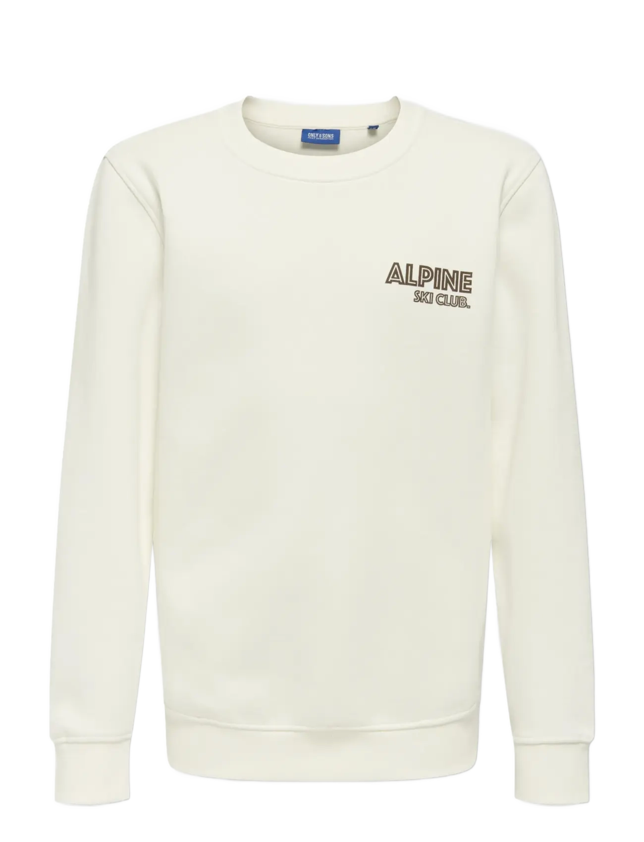 ONLY & SONS OSJCONNOR SNOW LIFE LS REG CREW SWT - Overdele - CLOUD DANCER / cream