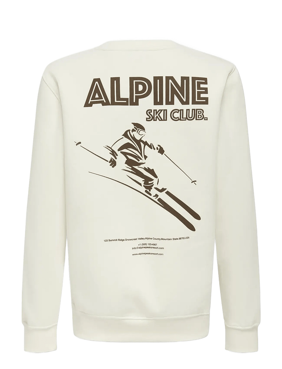 ONLY & SONS - OSJCONNOR SNOW LIFE LS REG CREW SWT - dressipluusid - cloud dancer - 1