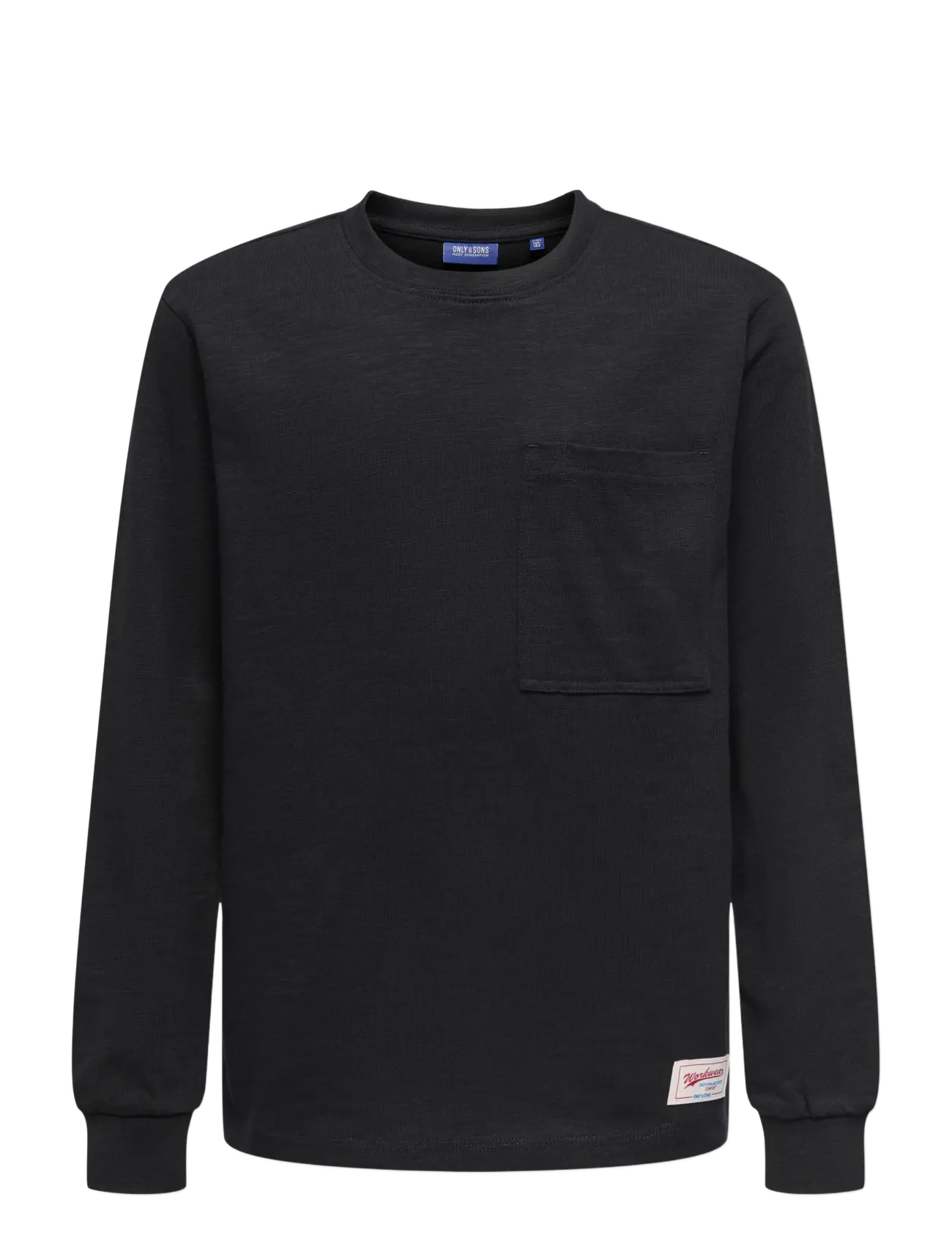 ONLY & SONS OSJMACKEY REG LS LOGO TEE JRS - Oberteile & T-Shirts - JET BLACK / black