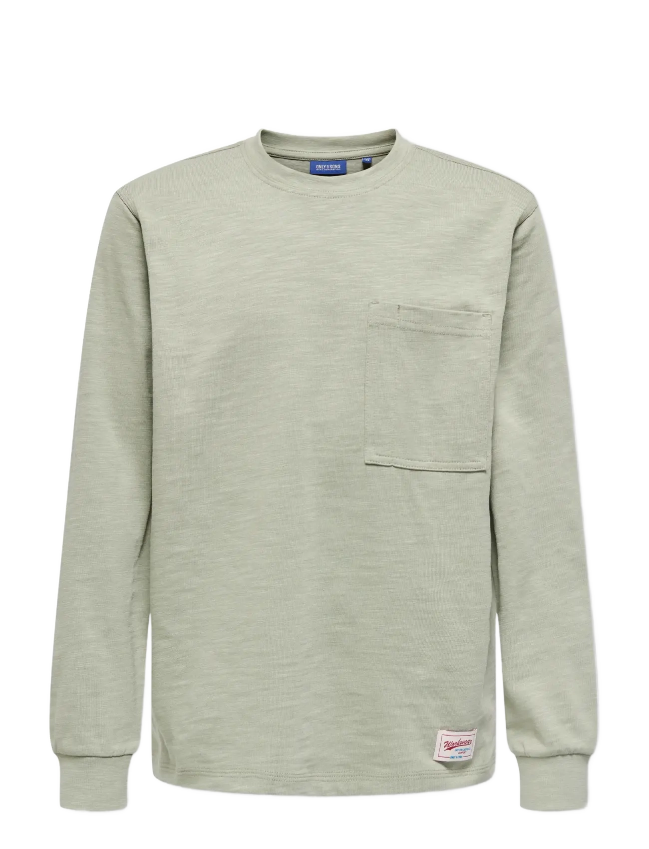 ONLY & SONS OSJMACKEY REG LS LOGO TEE JRS - Oberteile - SEAGRASS / green