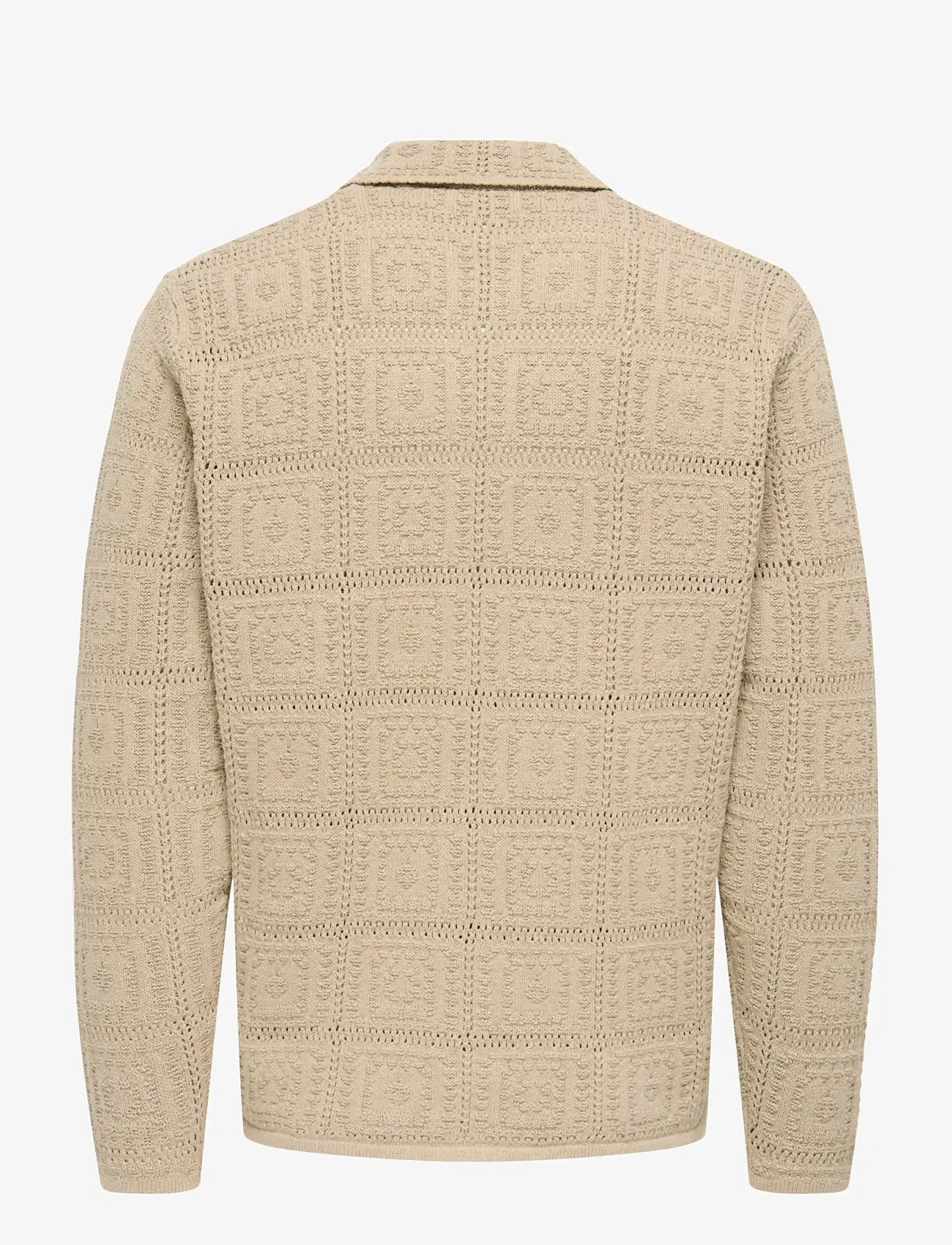 ONLY & SONS - ONSBART LIFE RLX 5 LS SHIRT KNIT - cardigans - silver lining - 2