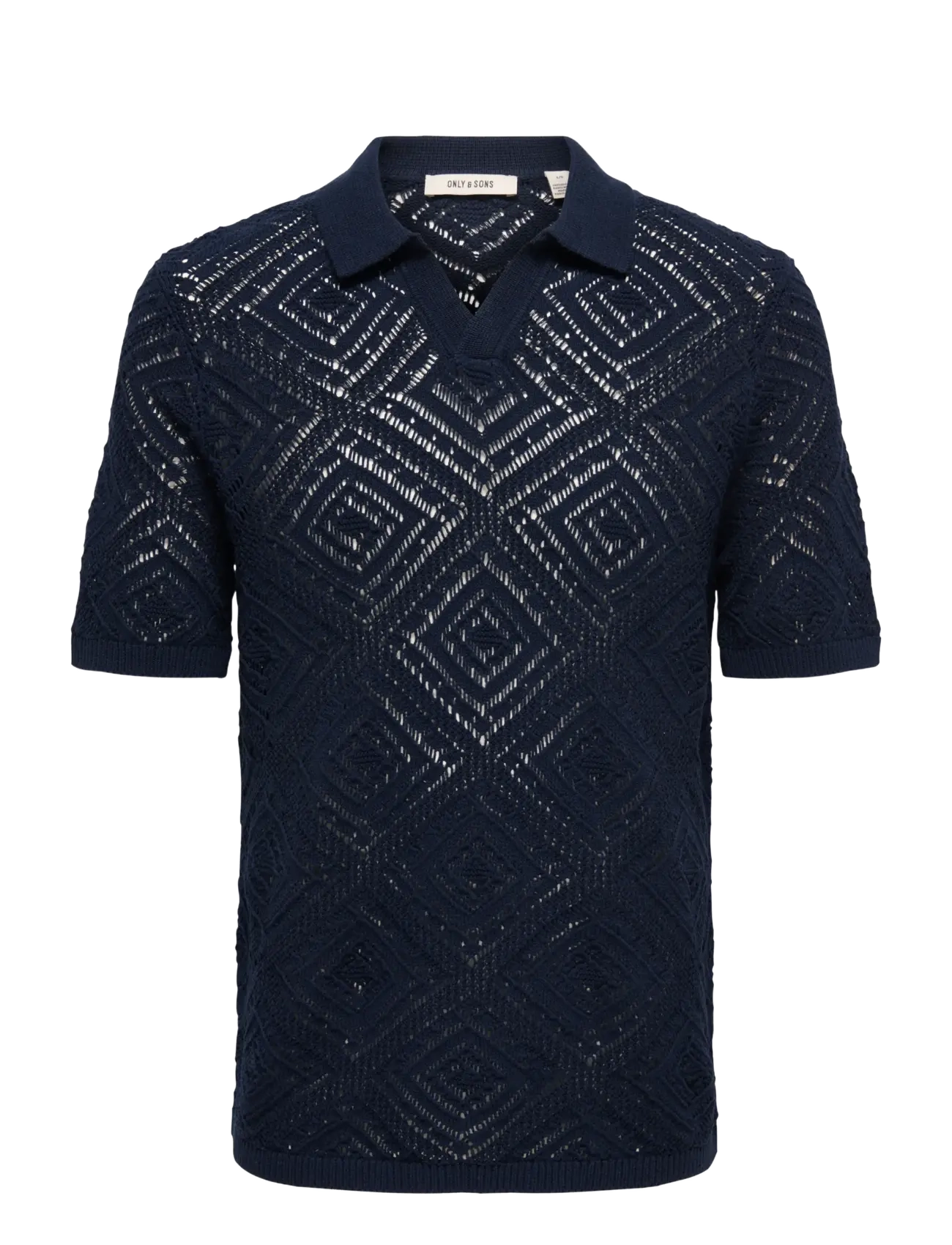 ONLY & SONS ONSKOLMAR LIFE REG 5 SS RESORT KNIT - Poloer - DARK NAVY / navy