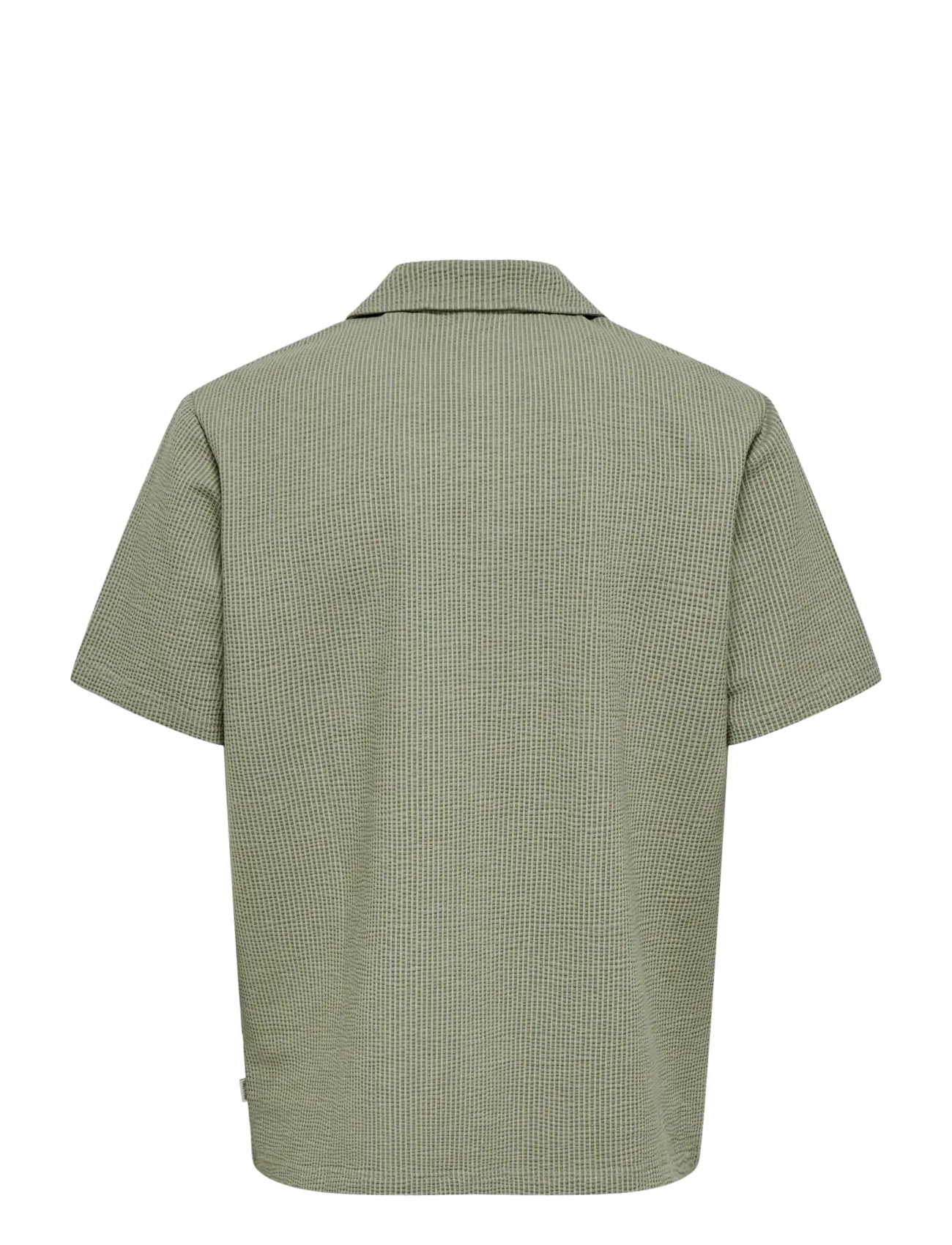 ONLY & SONS - ONSKIAN LIFE SEERSUCKER STRP SS SHIRT VD - chemises à manches courtes - olive night - 1