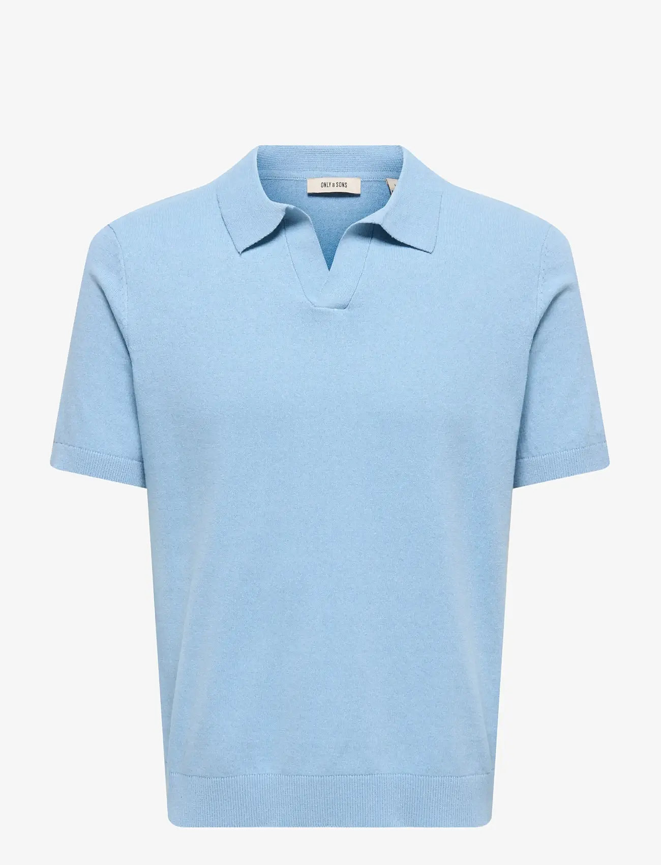 ONLY & SONS - ONSTHY LIFE REG SS RESORT KNIT - kurzärmelig - blue fog - 1