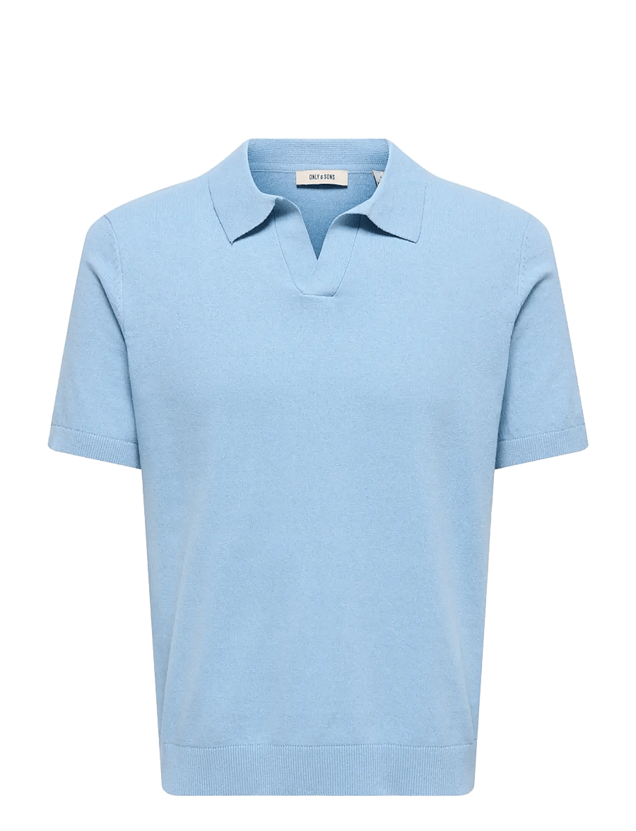 ONLY & SONS - ONSTHY LIFE REG SS RESORT KNIT - polo krekli ar īsām piedurknēm - blue fog - 1