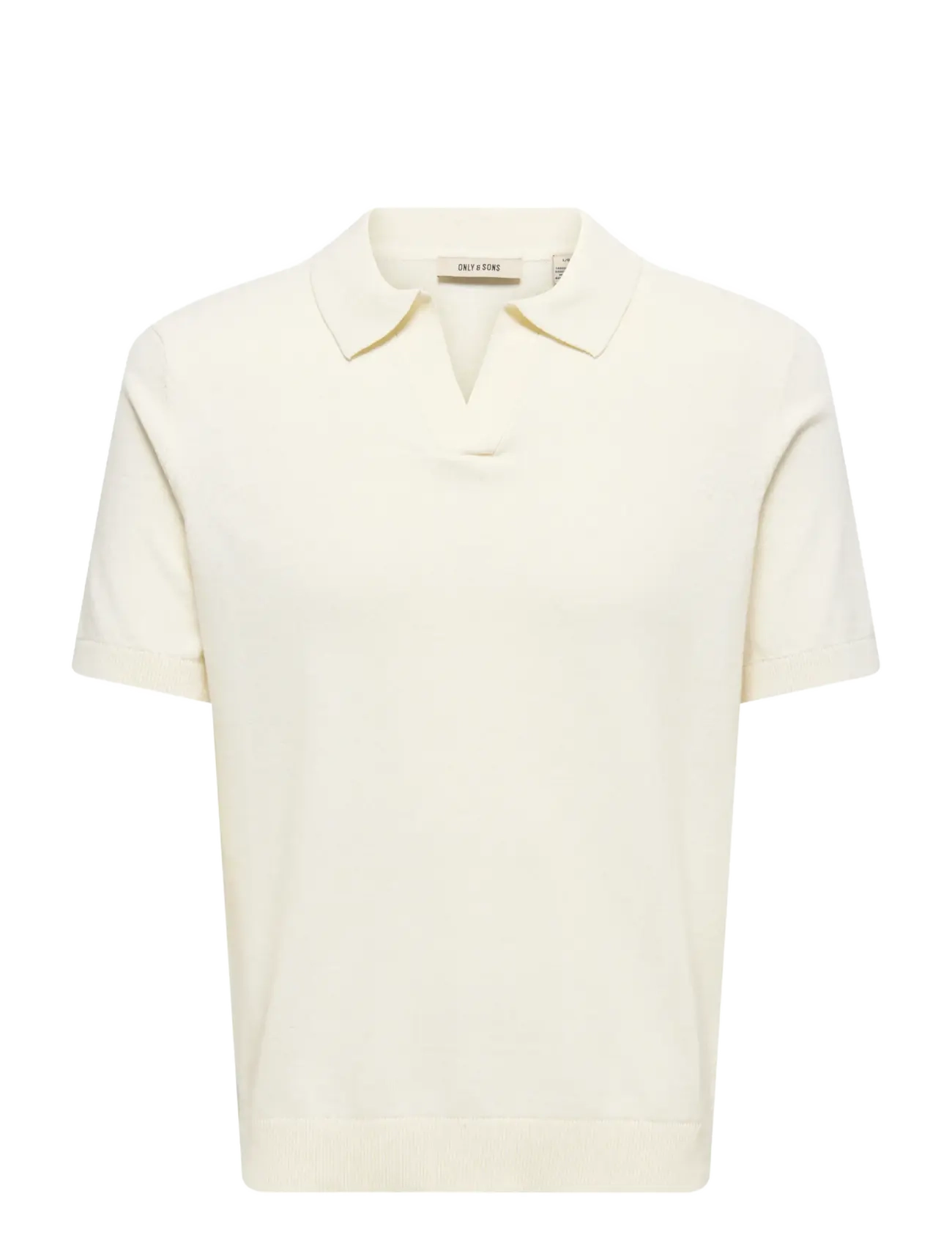 ONSTHY LIFE REG SS RESORT KNIT - CLOUD DANCER