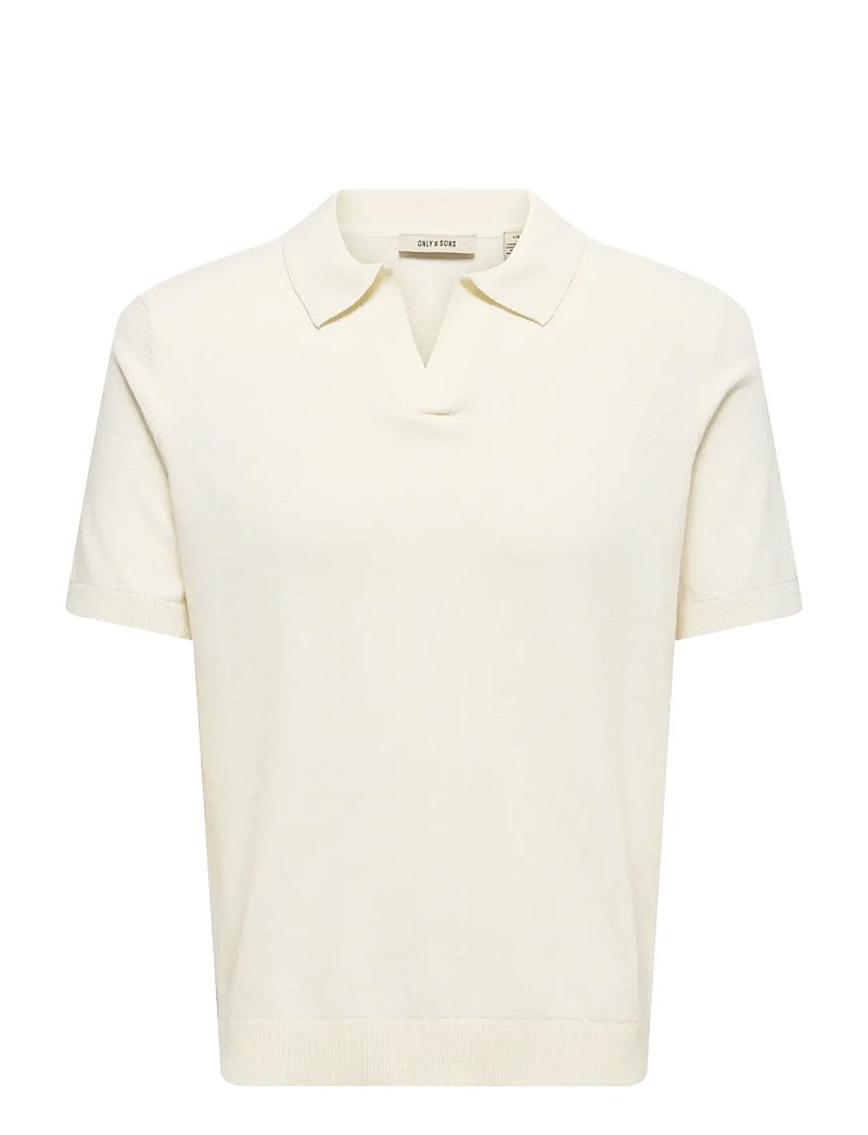 ONLY & SONS - ONSTHY LIFE REG SS RESORT KNIT - kortærmede poloer - cloud dancer - 1