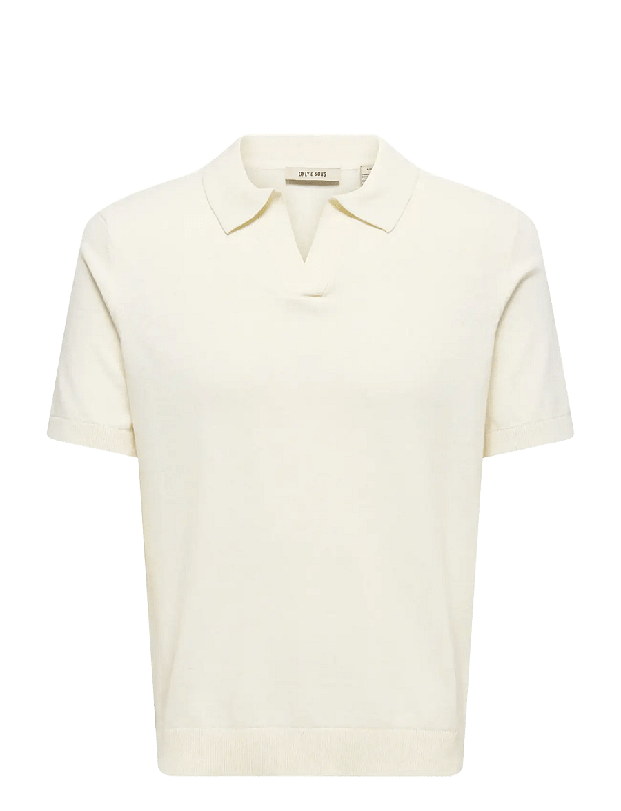 ONLY & SONS - ONSTHY LIFE REG SS RESORT KNIT - kortärmade pikéer - cloud dancer - 1