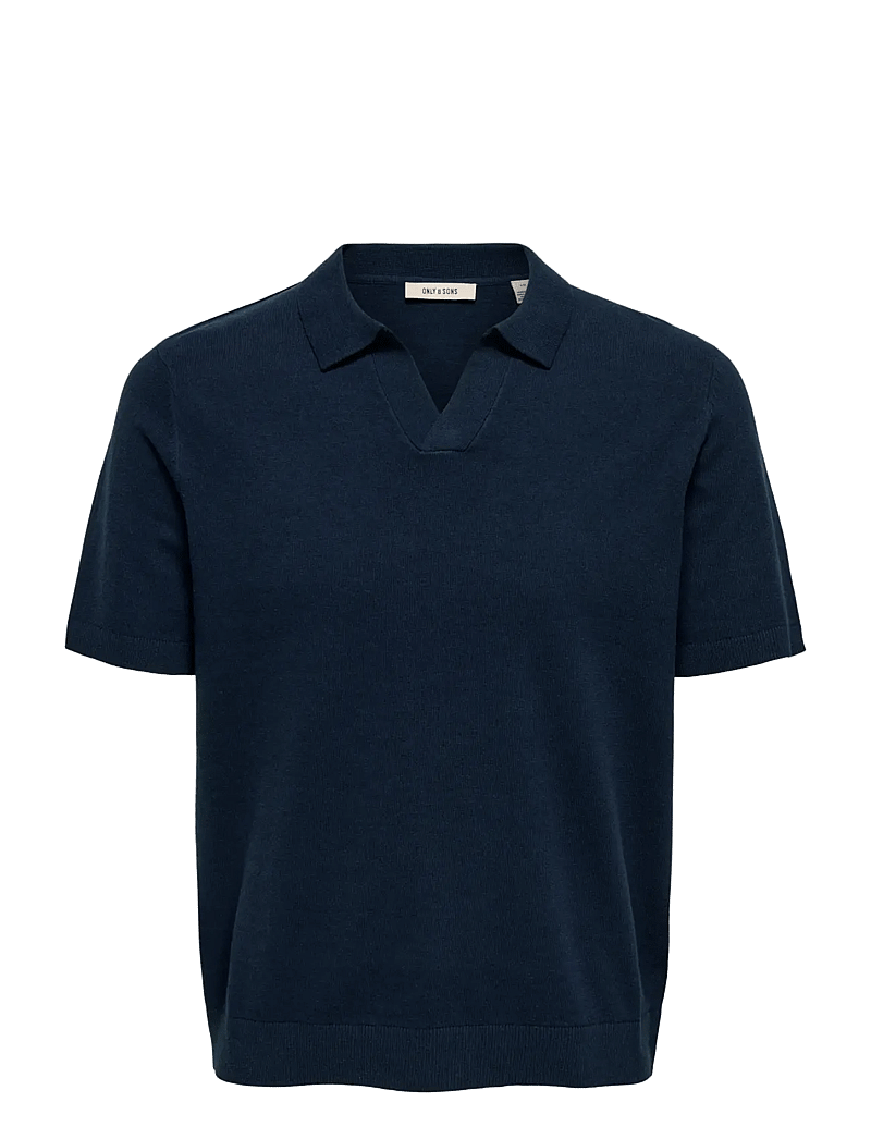ONLY & SONS - ONSTHY LIFE REG SS RESORT KNIT - kurzärmelig - dark navy - 1