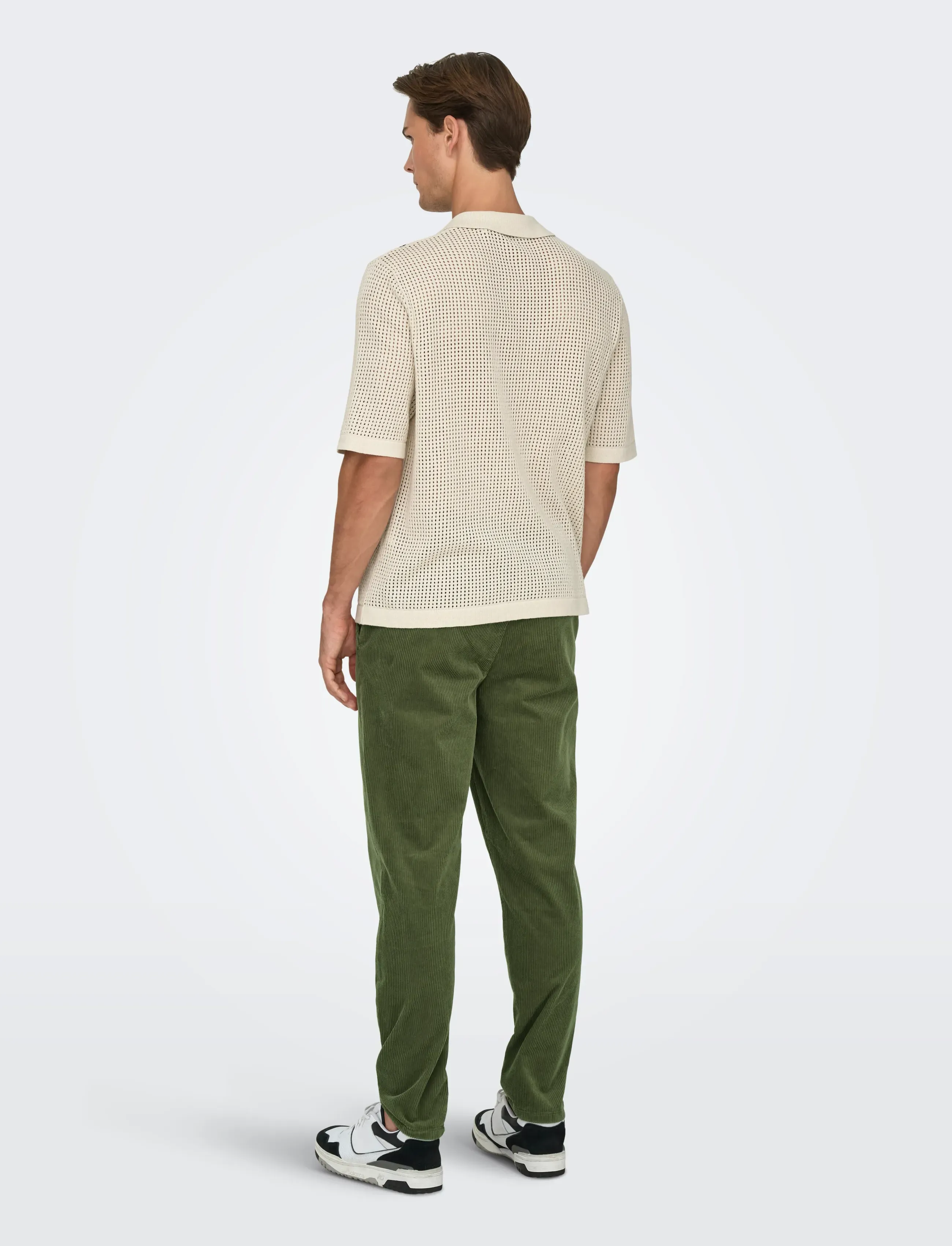 ONLY & SONS - ONSTEGAN LIFE RLX SS SHIRT KNIT - kortærmede skjorter - moonstruck - 2