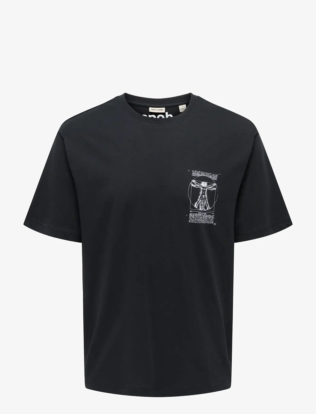 ONLY & SONS - ONSMONALISA RLX SS LIC TEE VD - kortærmede t-shirts - jet black - 1
