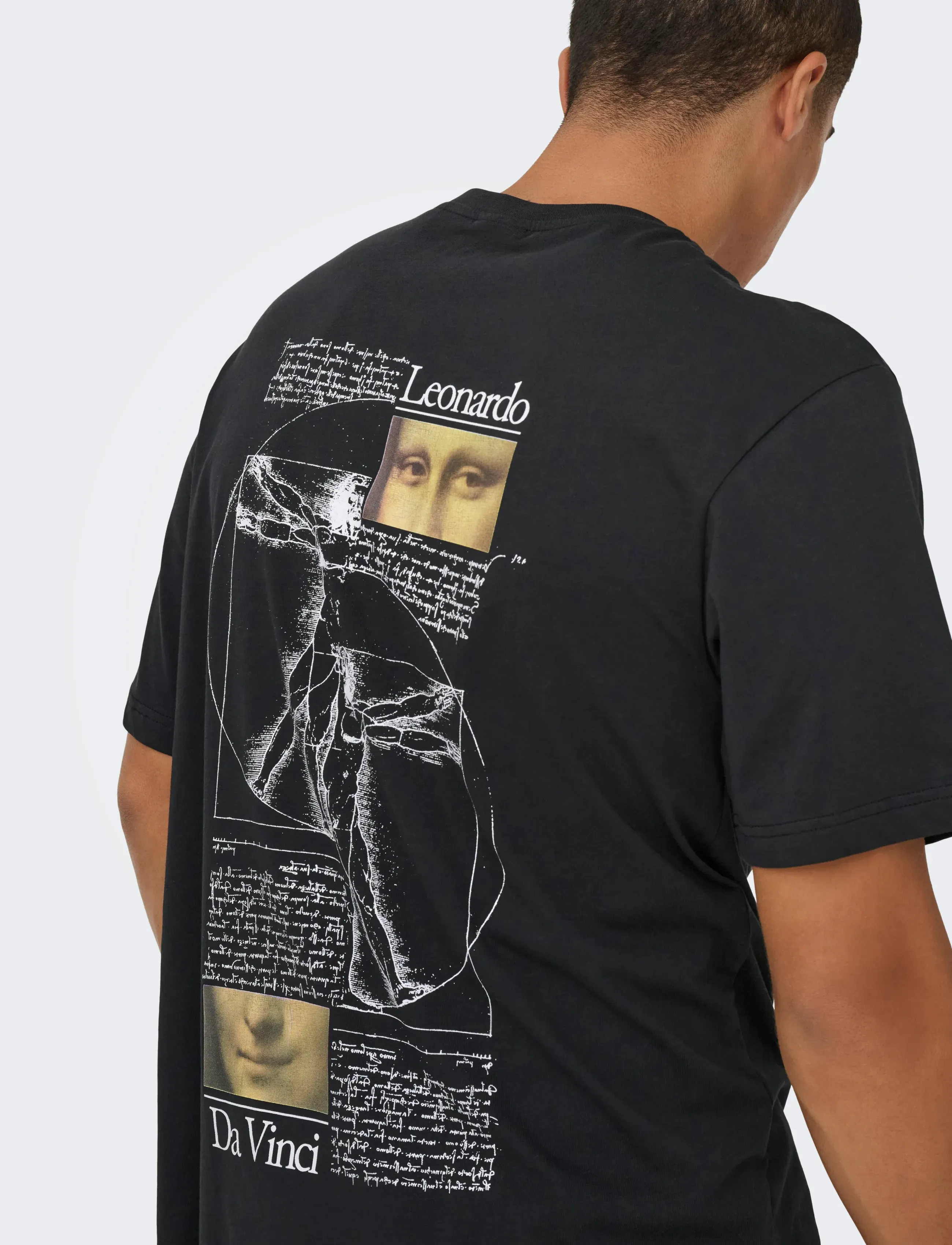 ONLY & SONS - ONSMONALISA RLX SS LIC TEE VD - lühikeste varrukatega t-särgid - jet black - 5