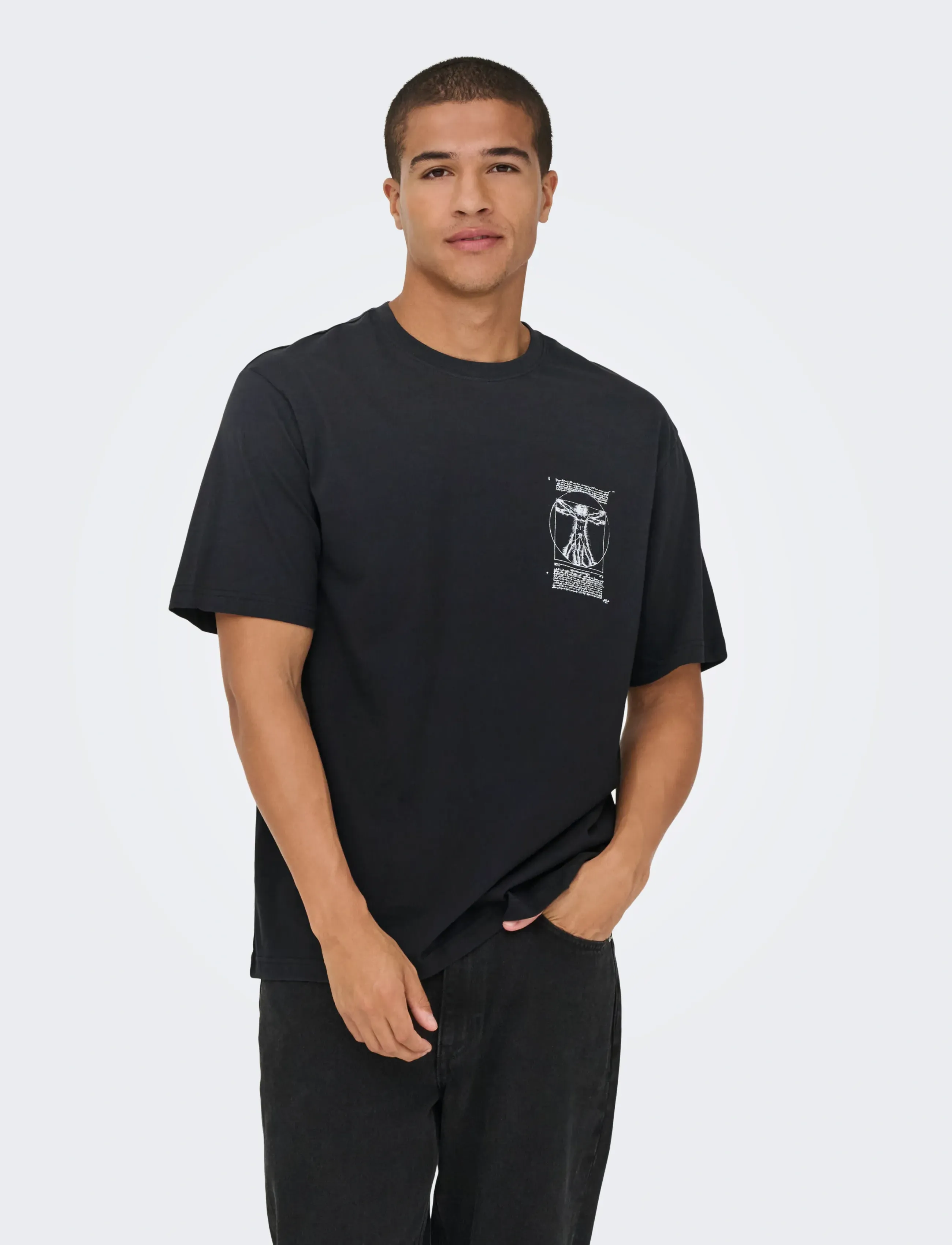 ONLY & SONS Onsmonalisa Rlx Ss Lic Tee Vd t-shirts med tryck herr – bild 5