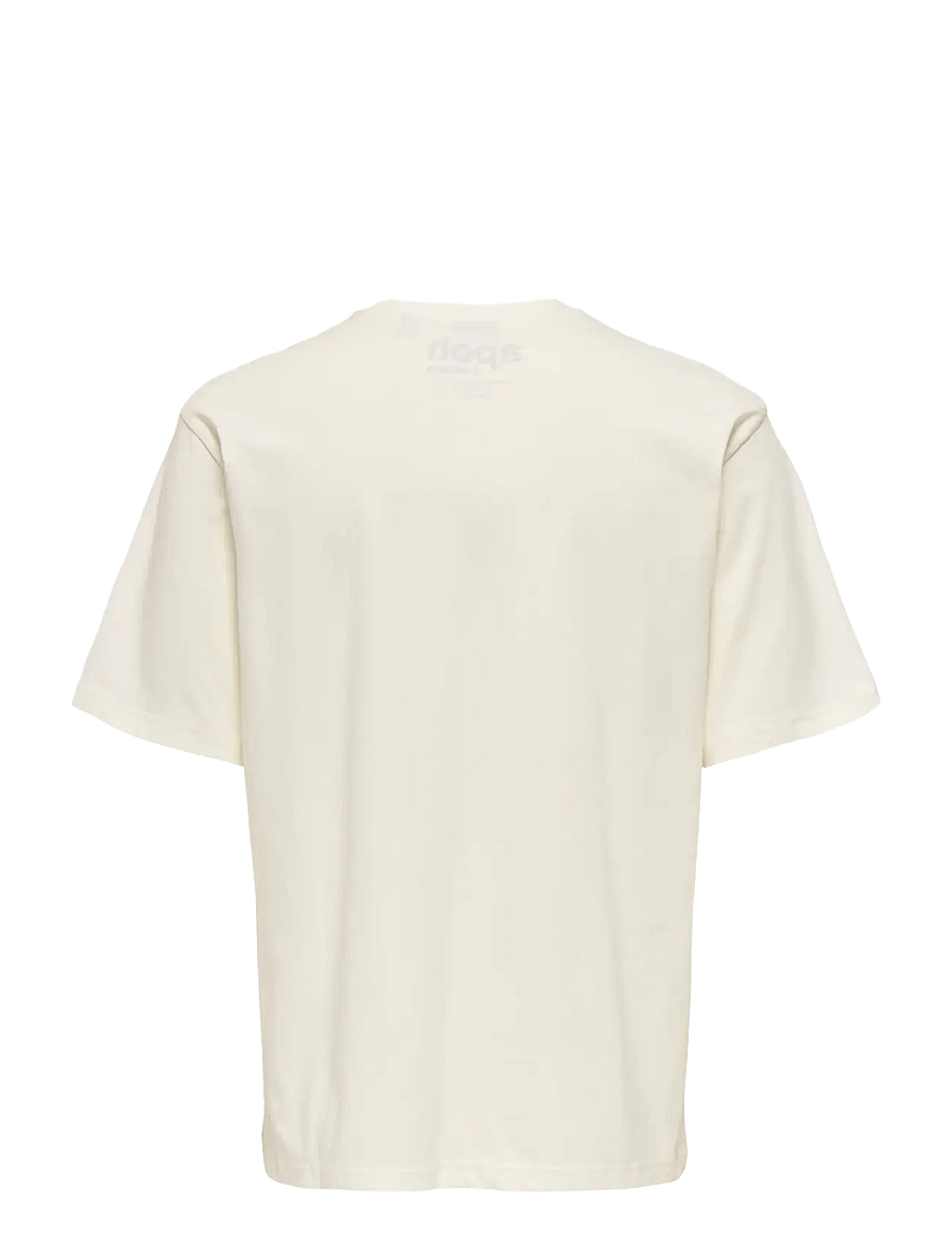 ONLY & SONS - ONSMONALISA RLX SS LIC TEE VD - lühikeste varrukatega t-särgid - whisper white - 2