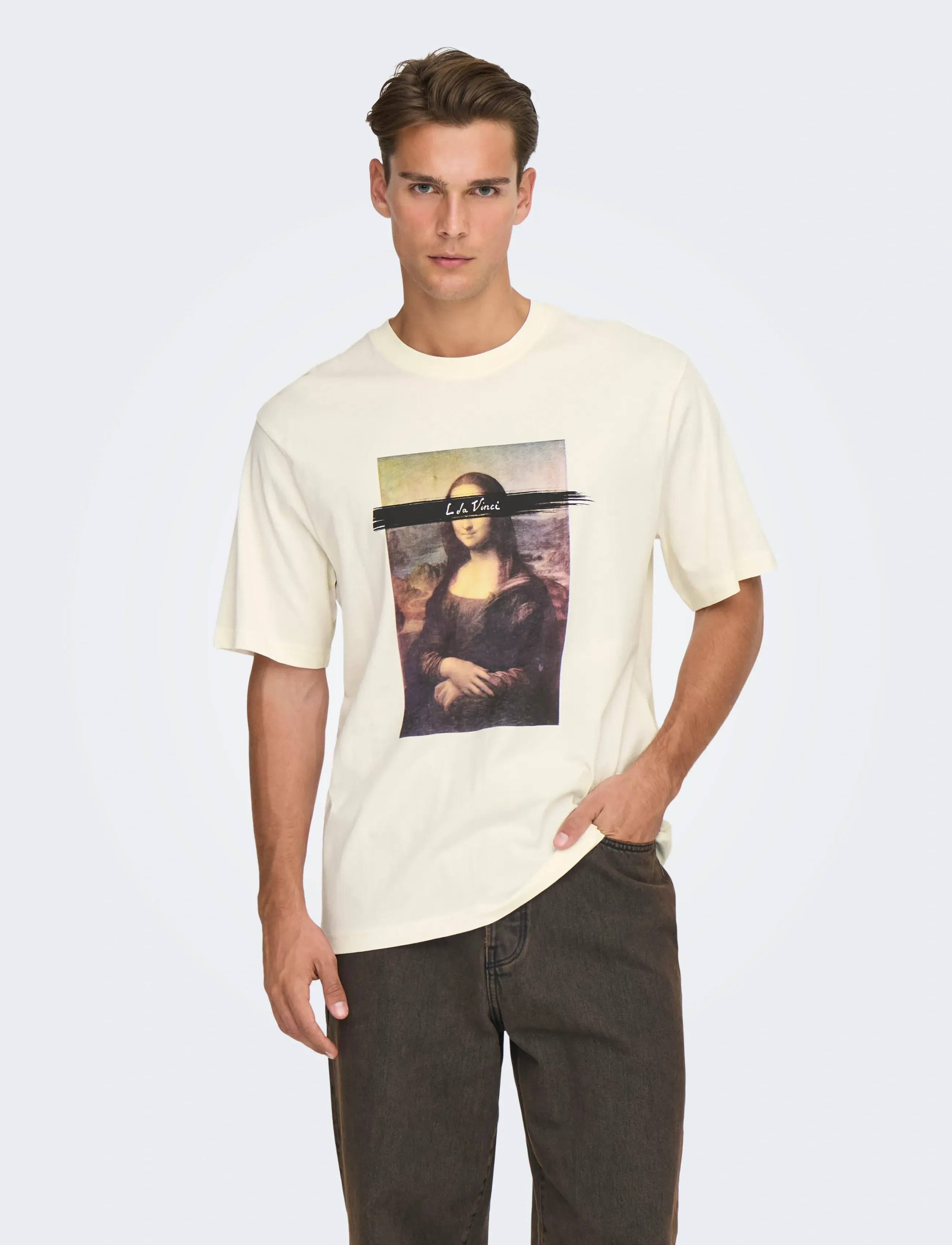 ONLY & SONS Onsmonalisa Rlx Ss Lic Tee Vd t-shirts med tryck herr – bild 5