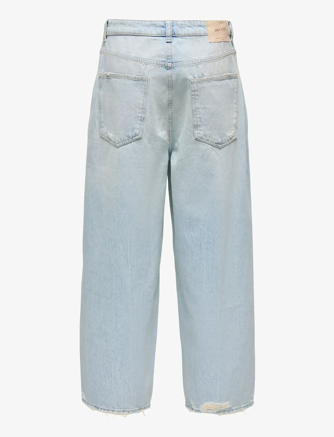 ONLY & SONS - ONSFADE LOOSE LB DESTROY 6592 AZG DNM - alt laienevad teksad - light blue denim - 2