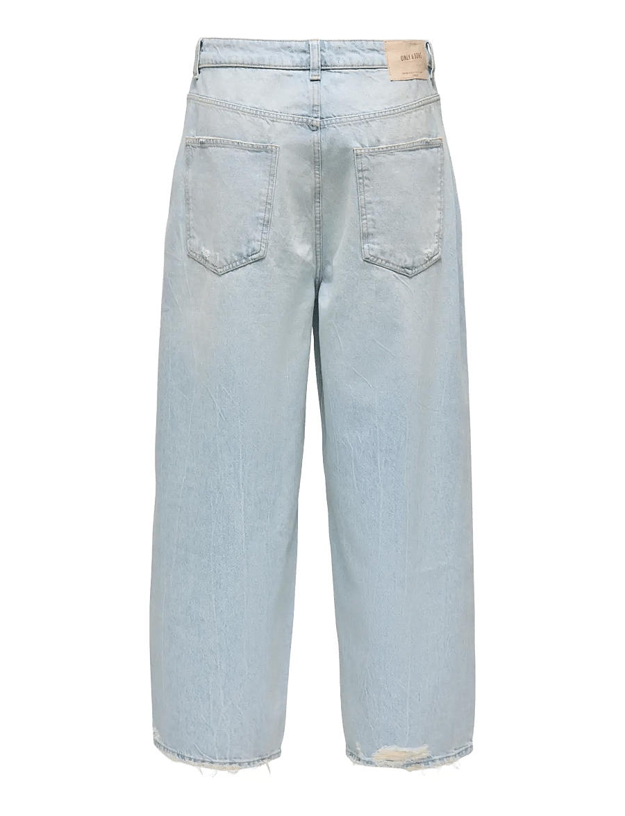 ONLY & SONS - ONSFADE LOOSE LB DESTROY 6592 AZG DNM - loose jeans - light blue denim - 2