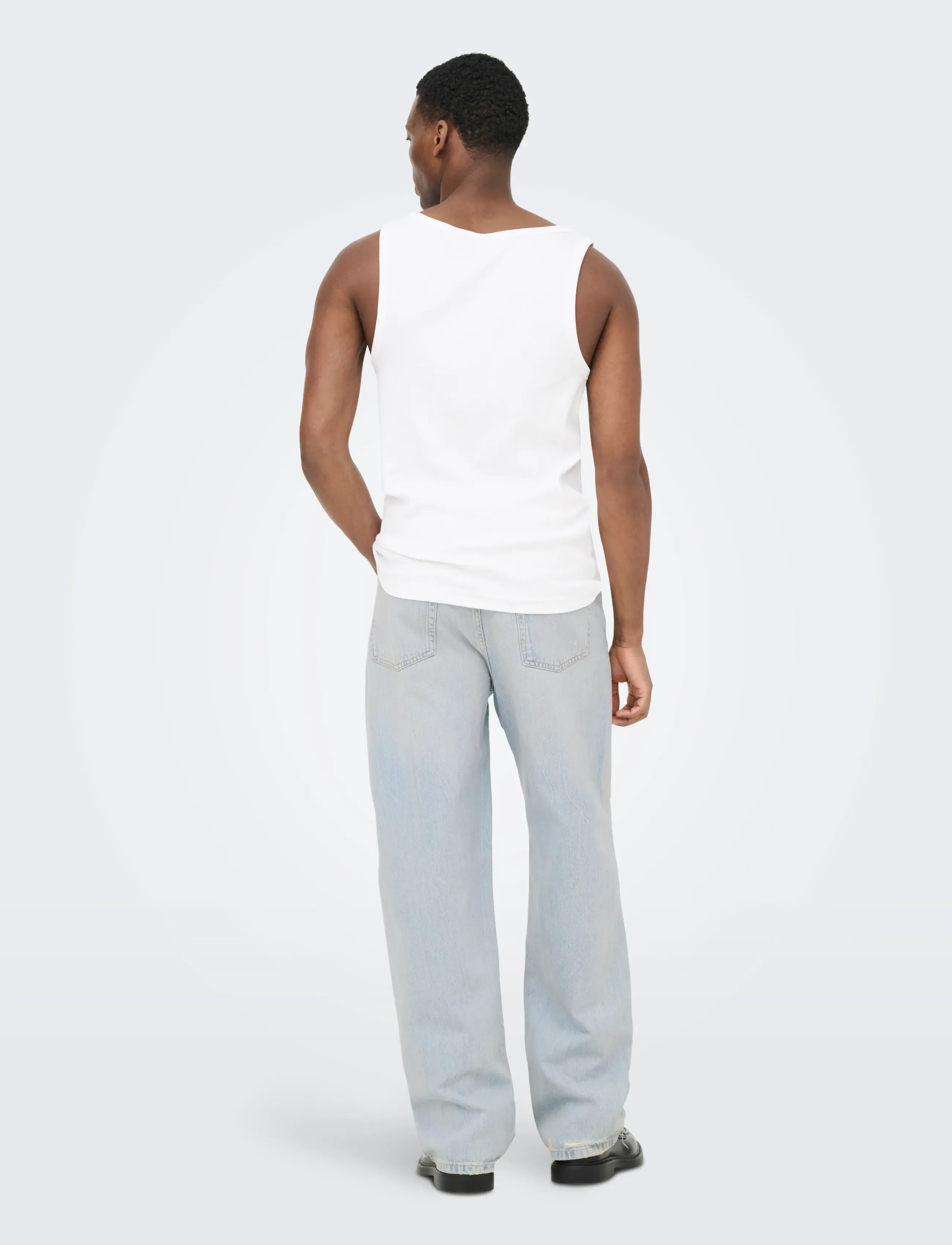 ONLY & SONS - ONSFADE LOOSE LB DESTROY 6592 AZG DNM - loose jeans - light blue denim - 3