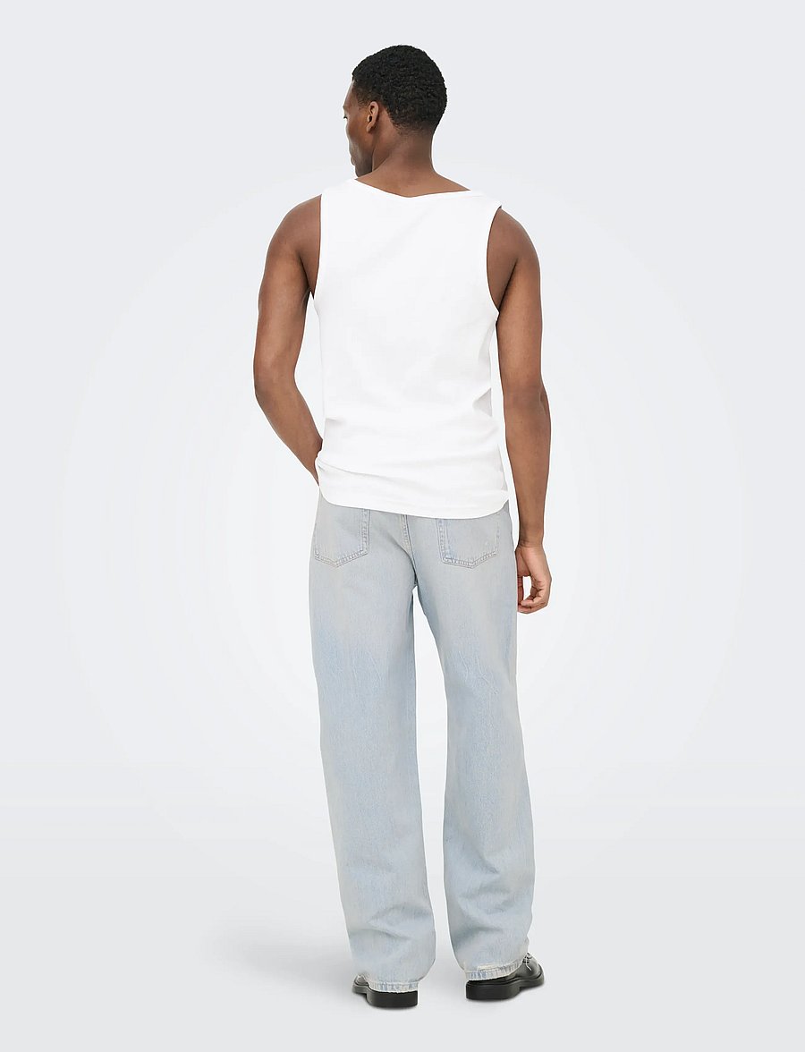 ONLY & SONS - ONSFADE LOOSE LB DESTROY 6592 AZG DNM - loose jeans - light blue denim - 3