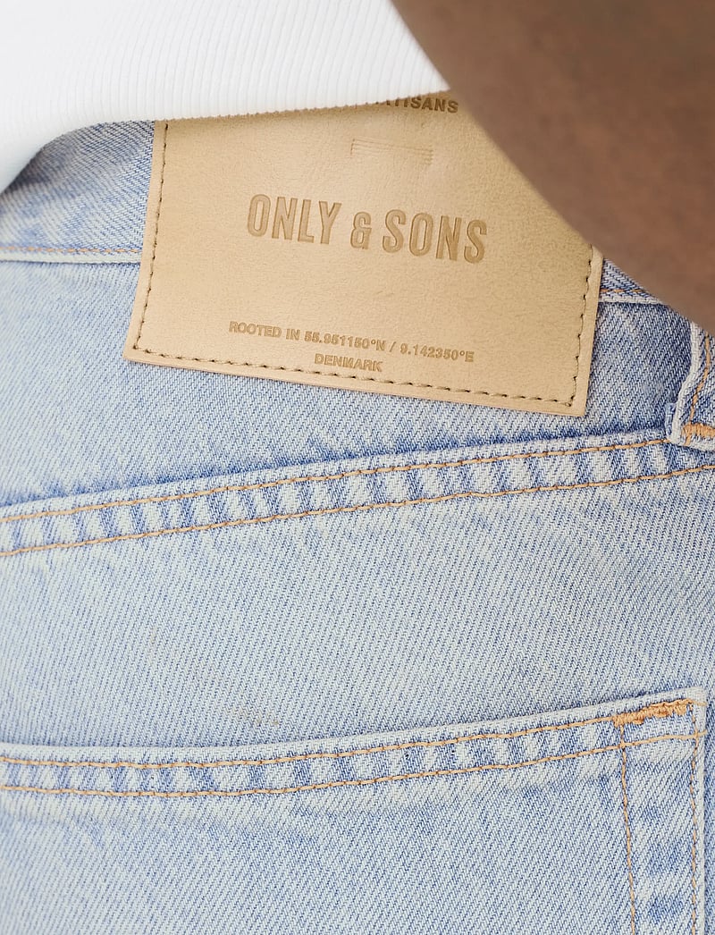 ONLY & SONS - ONSFADE LOOSE LB DESTROY 6592 AZG DNM - alt laienevad teksad - light blue denim - 5