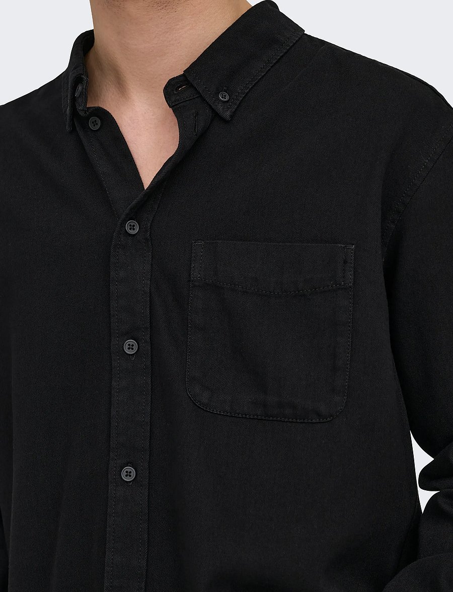 ONLY & SONS - ONSORSON REGULAR YFM DNM SHIRT NOOS - jeanshemden - black denim - 5