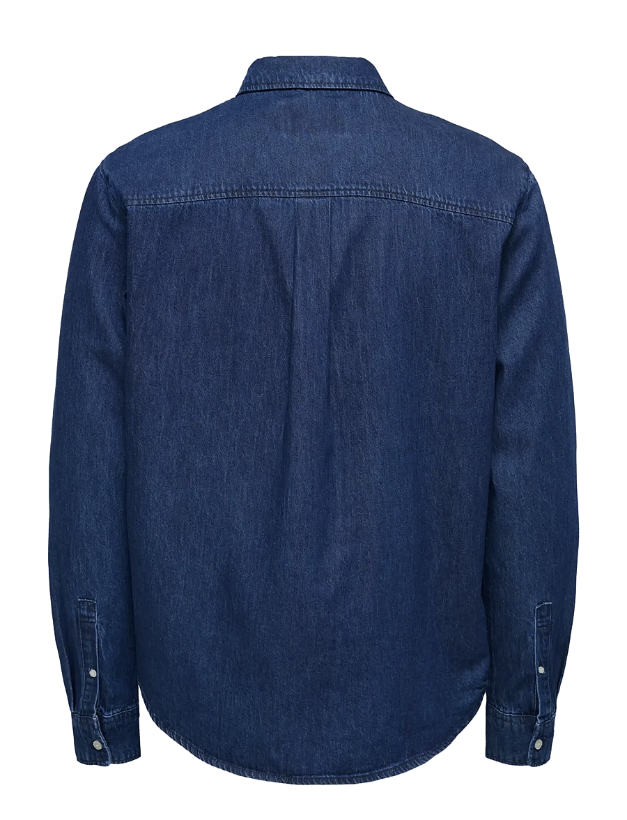 ONLY & SONS - ONSORSON REGULAR YFM DNM SHIRT NOOS - jeanshemden - dark blue denim - 1