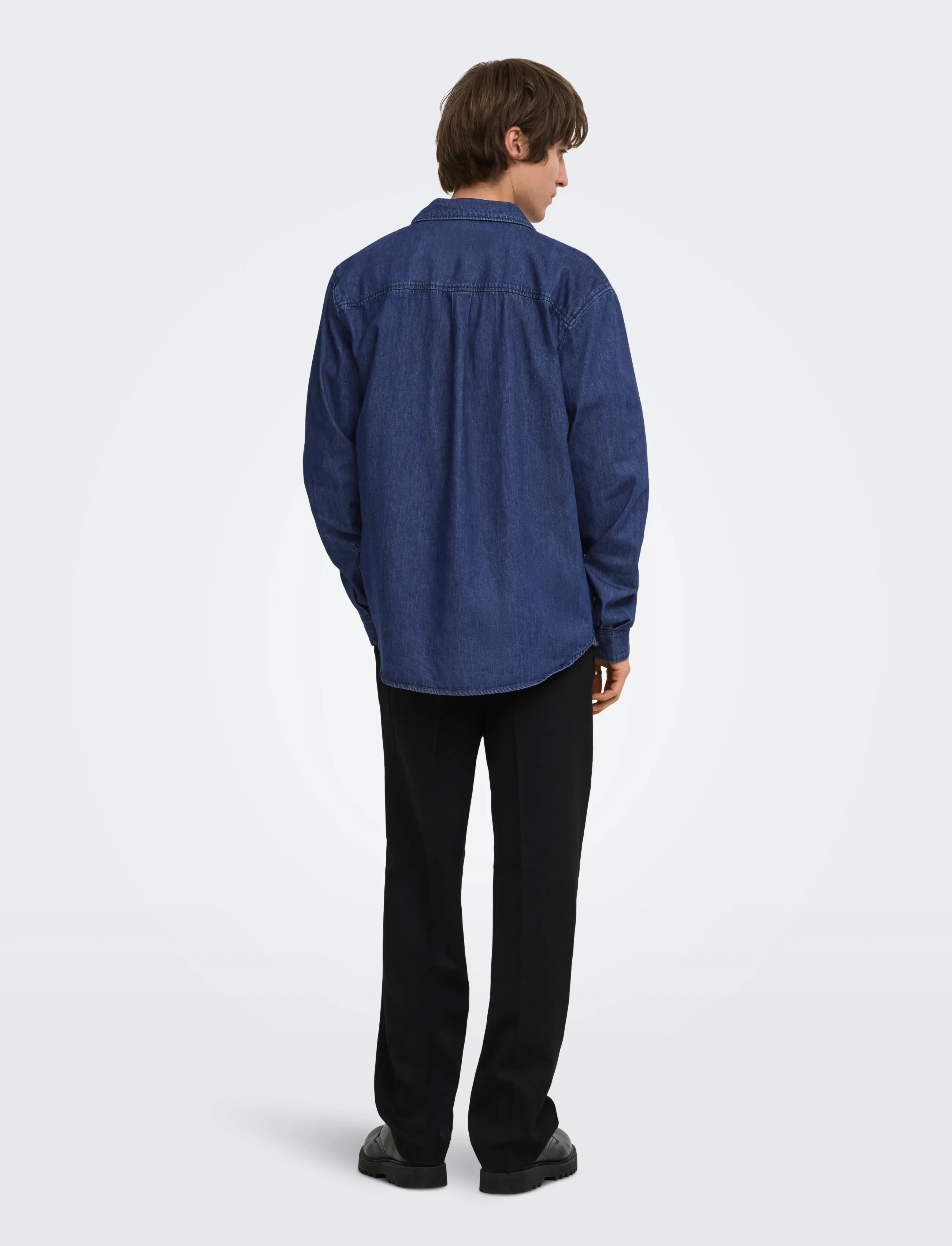 ONLY & SONS - ONSORSON REGULAR YFM DNM SHIRT NOOS - denim shirts - dark blue denim - 3