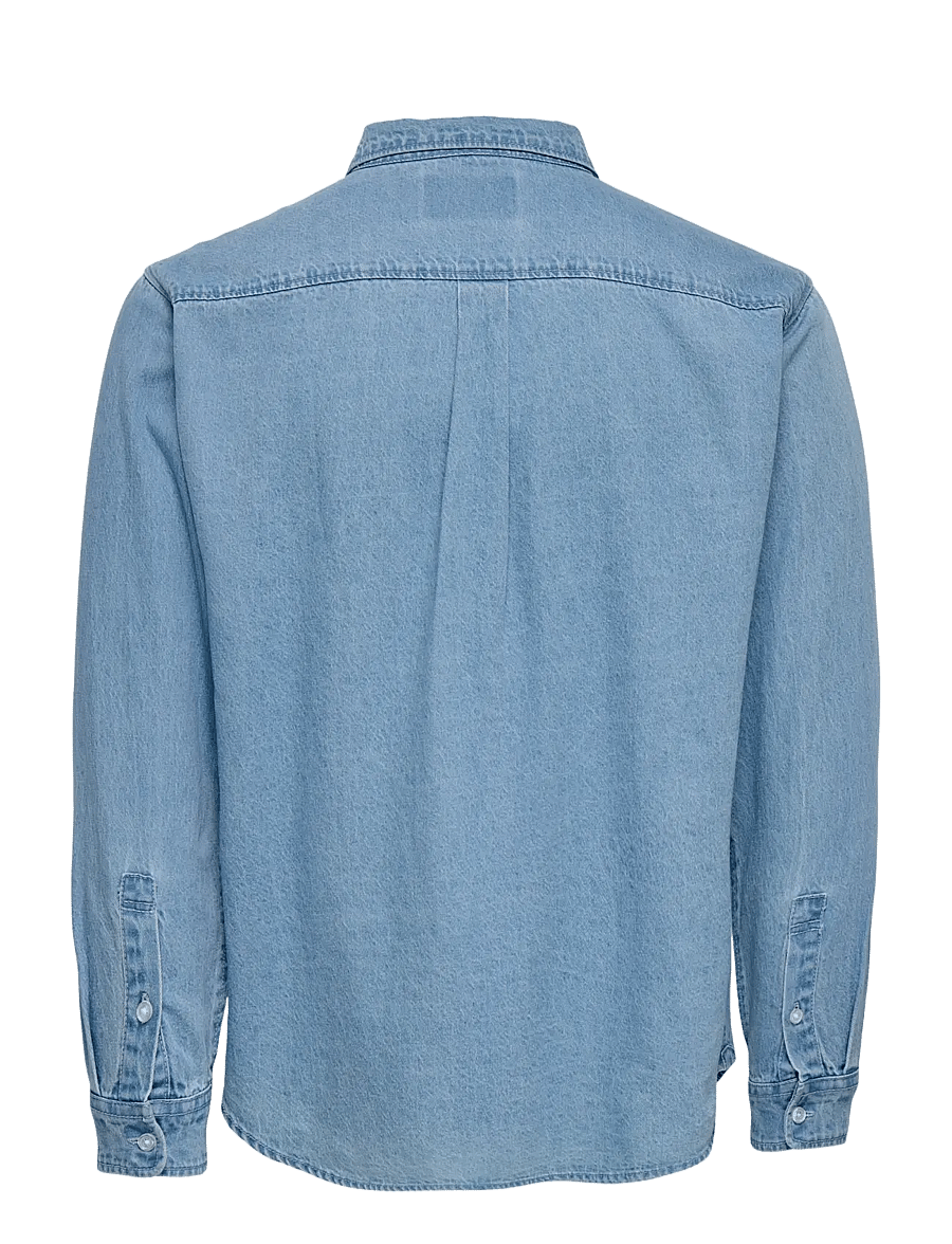 ONLY & SONS - ONSORSON REGULAR YFM DNM SHIRT NOOS - denimskjorter - light blue denim - 1