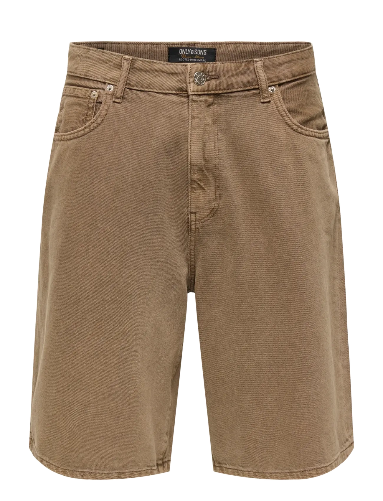 ONLY & SONS ONSCARL BALL. BROWN 6602 TAI DNM SHORTS - Farben der Saison - BROWN DENIM / brown