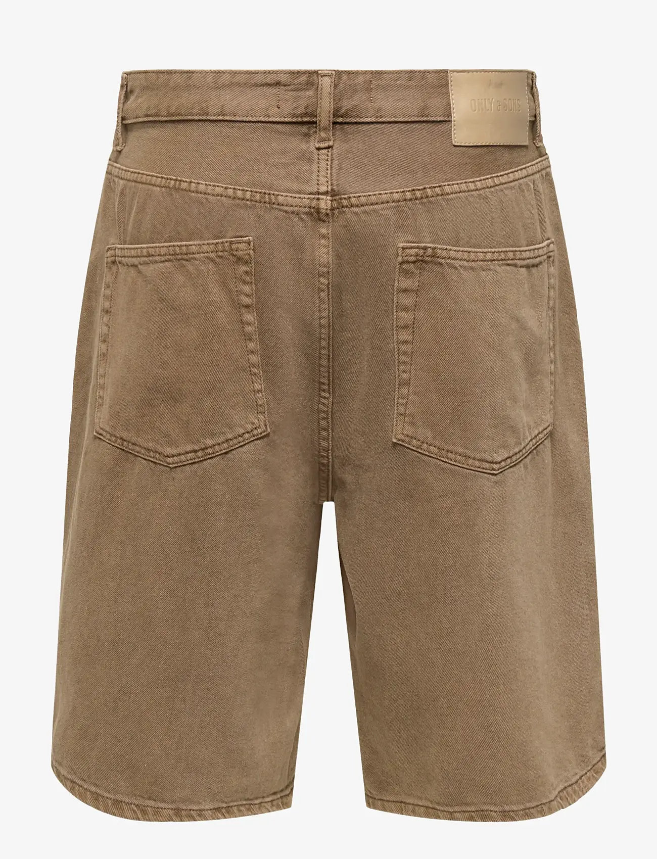 ONLY & SONS - ONSCARL BALL. BROWN 6602 TAI DNM SHORTS - jorts - brown denim - 1