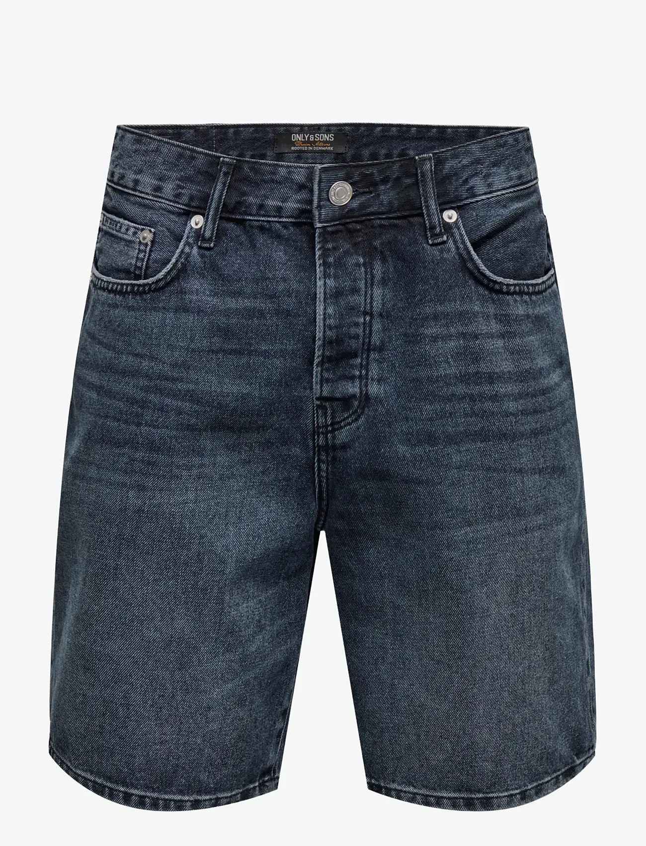 ONLY & SONS - ONSEDGE BLUE BLACK 6607 TAI DNM SHORTS - lühikesed teksapüksid - blue black denim - 1