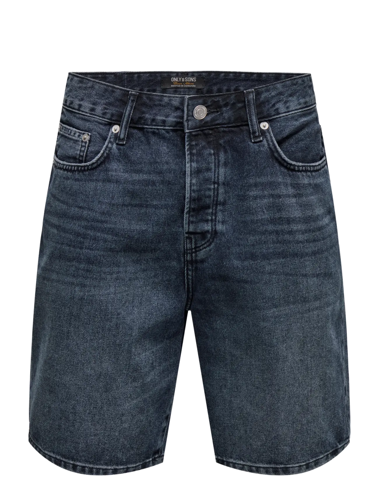 ONLY & SONS ONSEDGE BLUE BLACK 6607 TAI DNM SHORTS - Shortsit - BLUE BLACK DENIM / navy