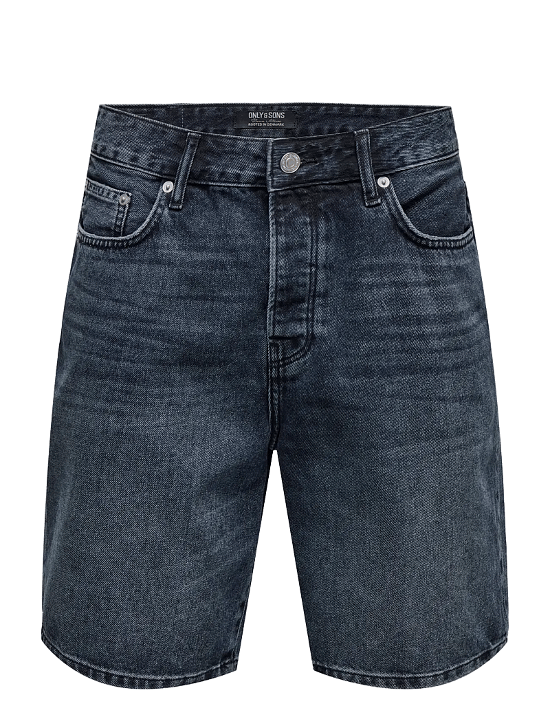 ONLY & SONS - ONSEDGE BLUE BLACK 6607 TAI DNM SHORTS - lühikesed teksapüksid - blue black denim - 1
