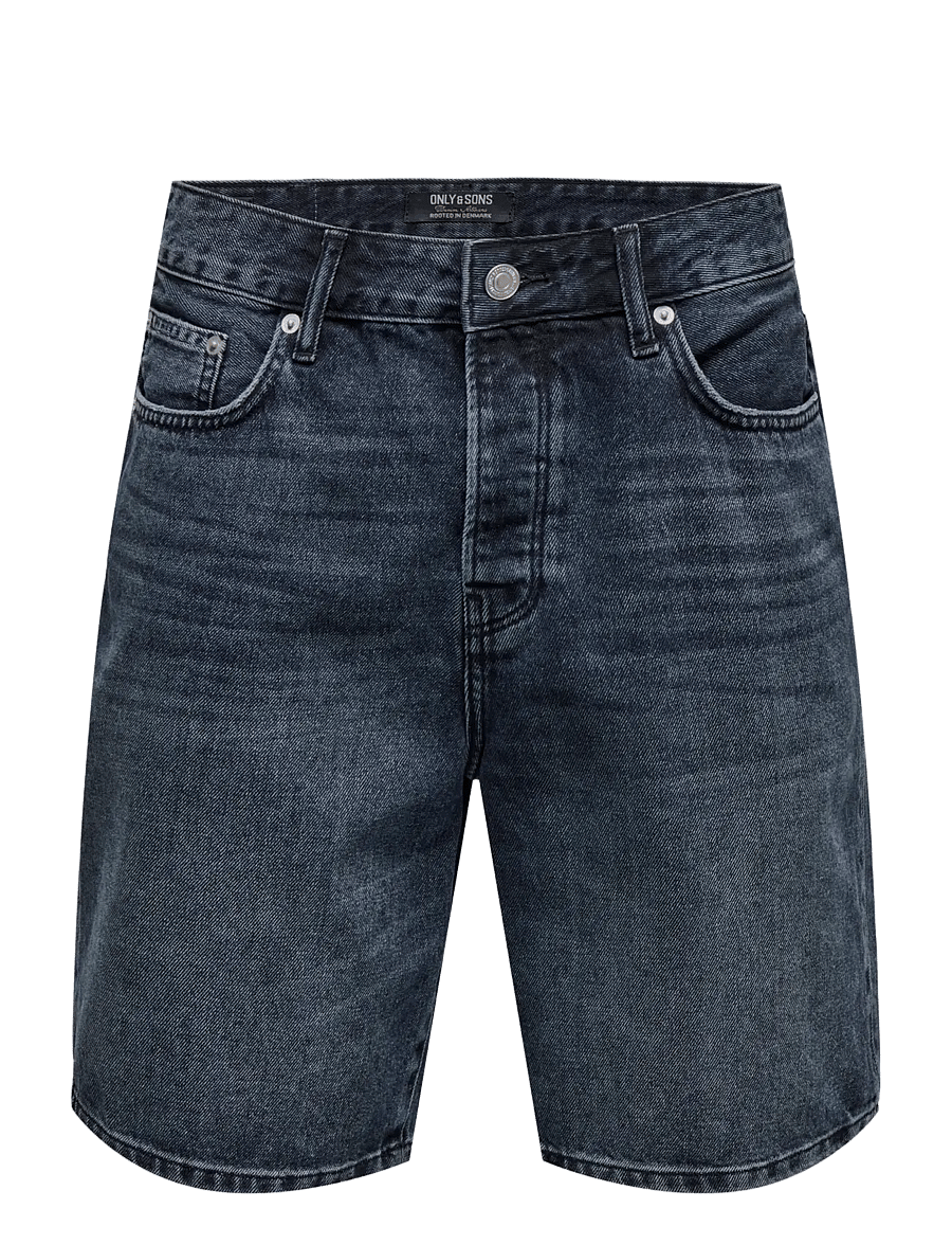ONLY & SONS - ONSEDGE BLUE BLACK 6607 TAI DNM SHORTS - jorts - blue black denim - 1