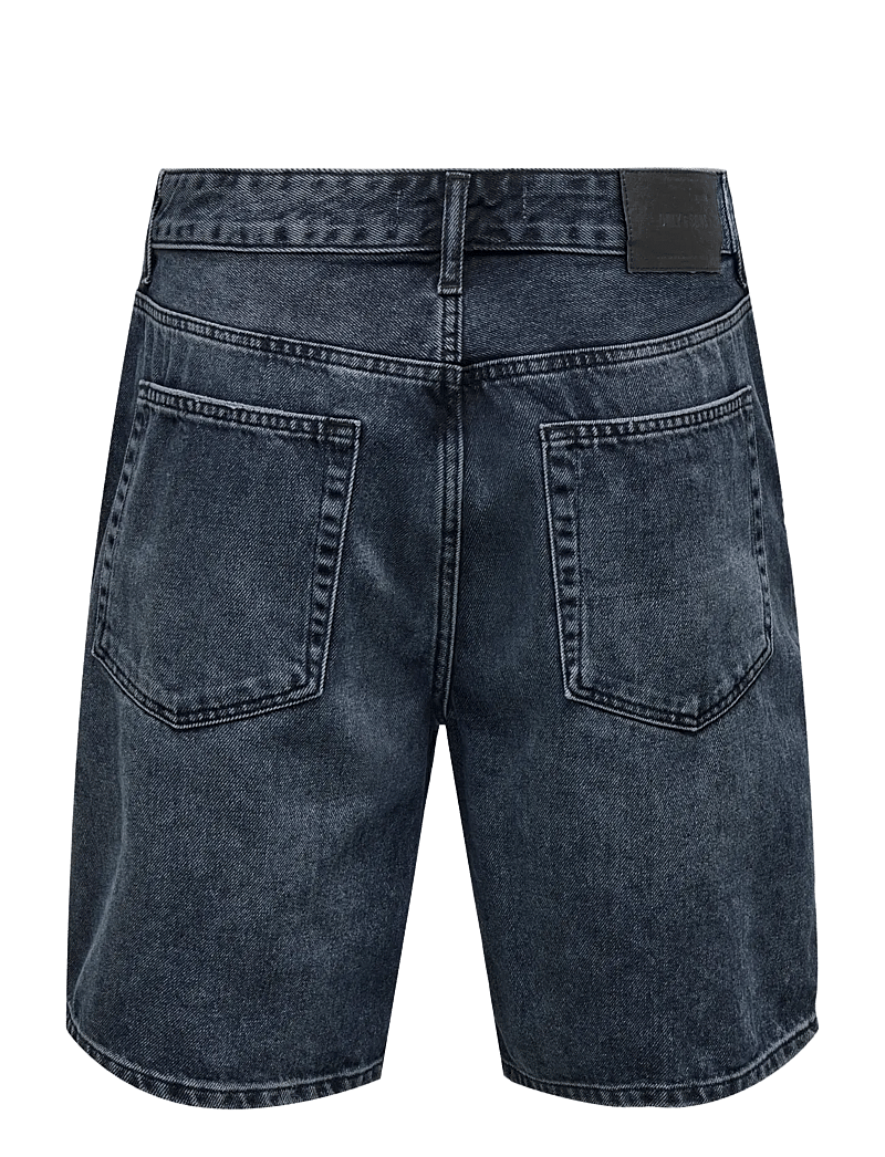 ONLY & SONS - ONSEDGE BLUE BLACK 6607 TAI DNM SHORTS - lühikesed teksapüksid - blue black denim - 2