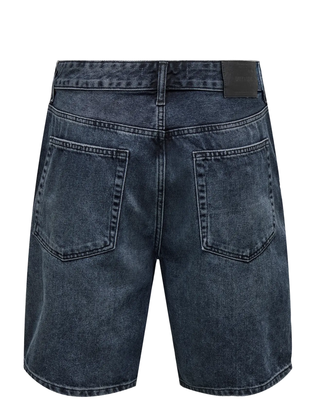 ONLY & SONS - ONSEDGE BLUE BLACK 6607 TAI DNM SHORTS - jorts - blue black denim - 2
