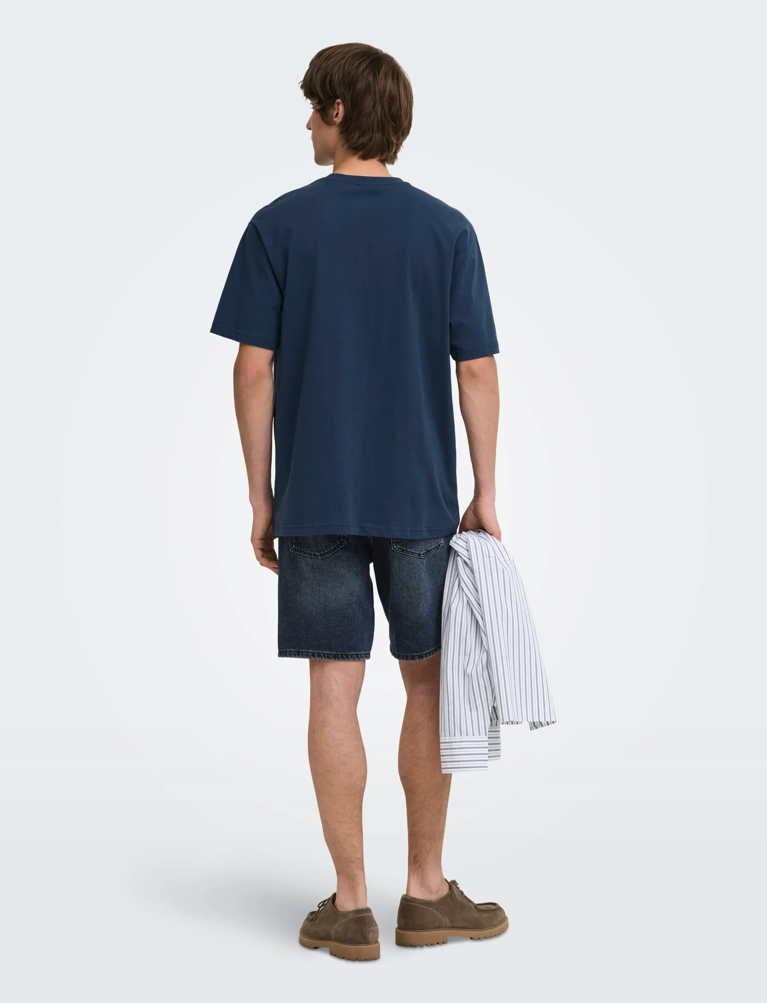 ONLY & SONS - ONSEDGE BLUE BLACK 6607 TAI DNM SHORTS - jorts - blue black denim - 3