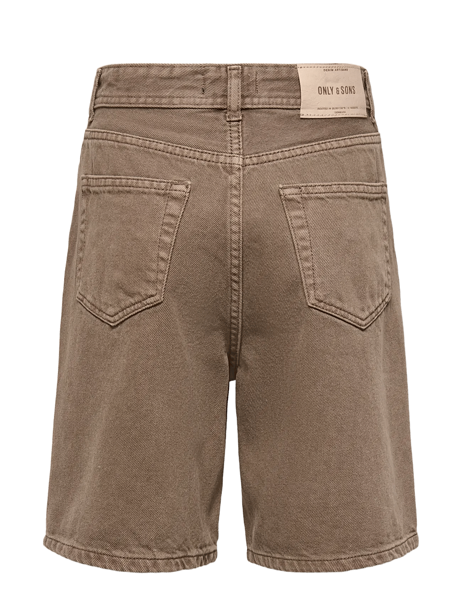 ONLY & SONS - OSJFADE LOOSE BROWN 6608 TAI DNM SHORTS - brown denim - 2