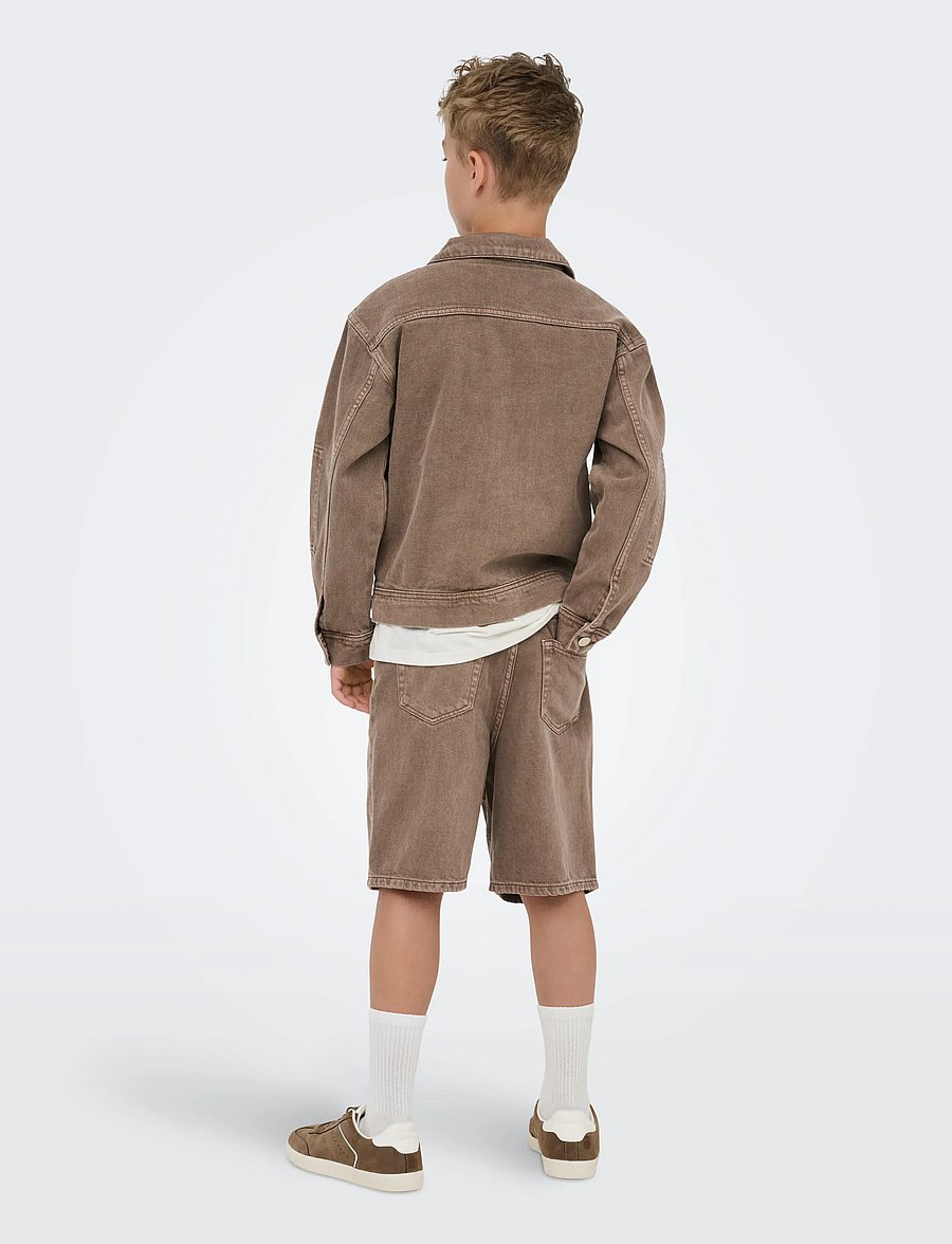 ONLY & SONS - OSJFADE LOOSE BROWN 6608 TAI DNM SHORTS - brown denim - 3