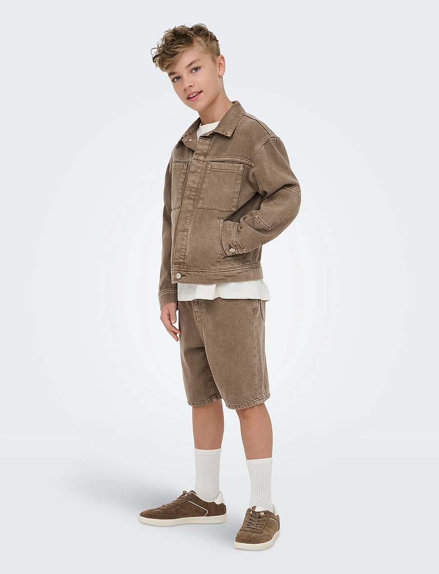ONLY & SONS - OSJFADE LOOSE BROWN 6608 TAI DNM SHORTS - brown denim - 4