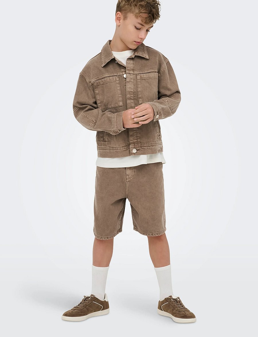 ONLY & SONS - OSJFADE LOOSE BROWN 6608 TAI DNM SHORTS - brown denim - 5