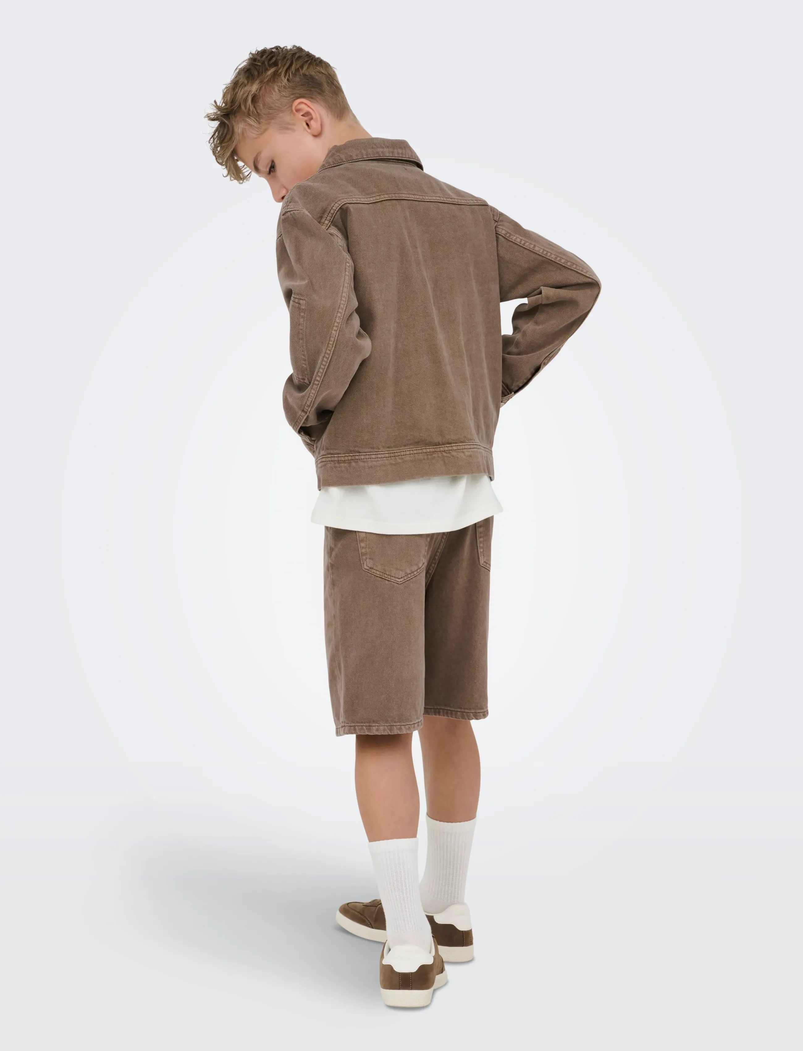 ONLY & SONS - OSJENTIRE BROWN 6609 TAI DNM JACKET - denimjakker - brown denim - 3