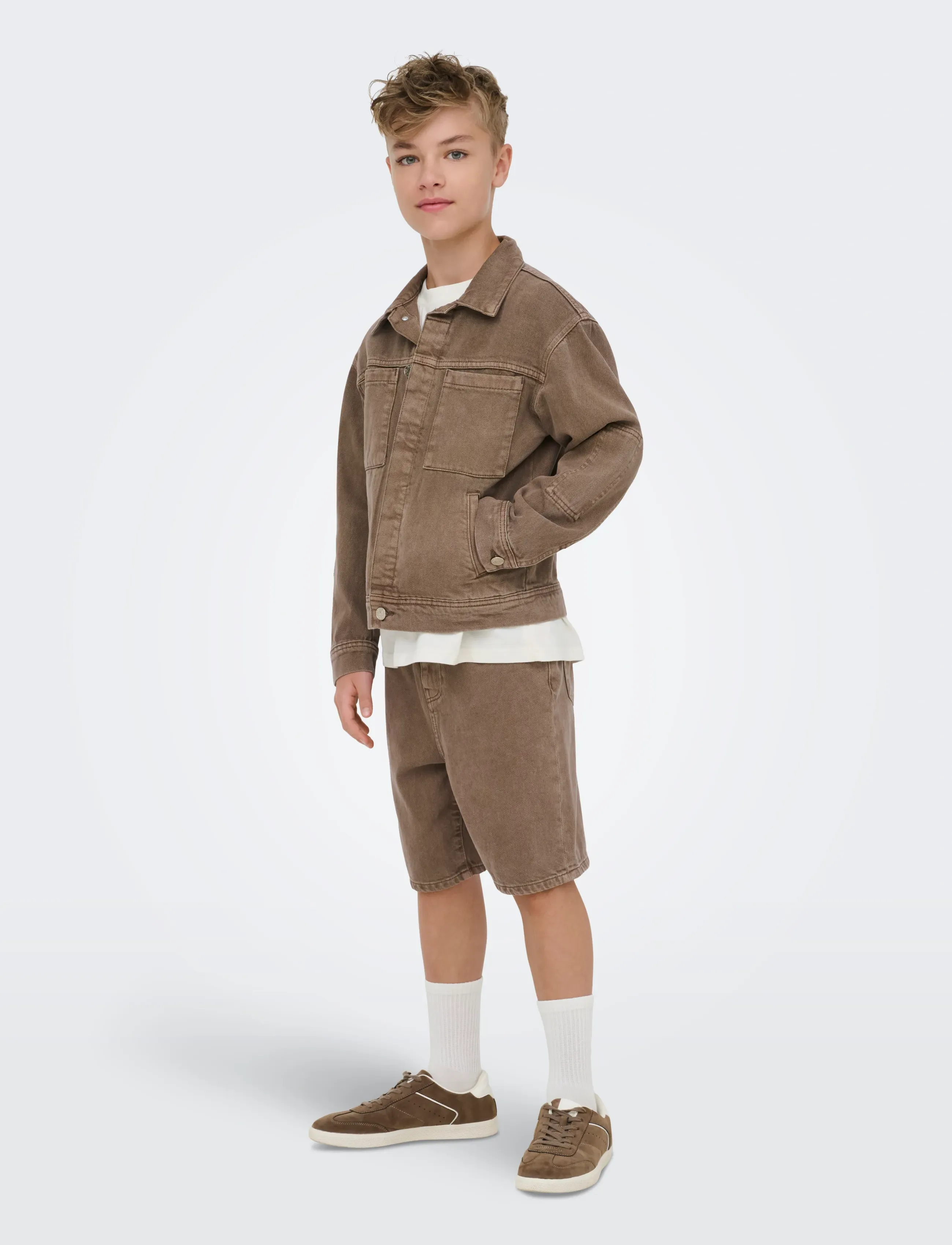 ONLY & SONS - OSJENTIRE BROWN 6609 TAI DNM JACKET - denimjakker - brown denim - 4