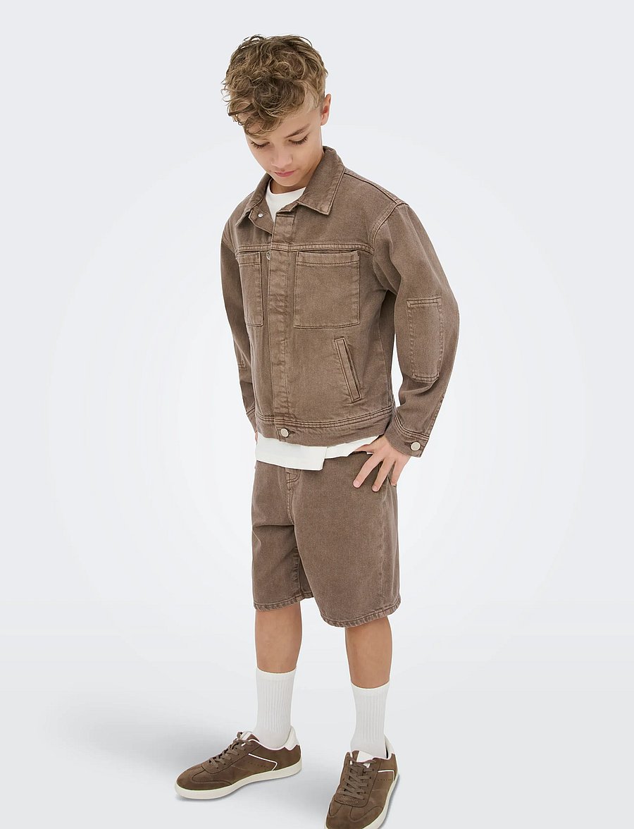ONLY & SONS - OSJENTIRE BROWN 6609 TAI DNM JACKET - denimjakker - brown denim - 5