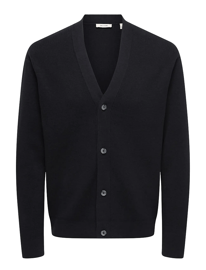 ONLY & SONS - ONSTING LIFE REG LS CARDIGAN KNIT NOOS - cardigans - black - 0