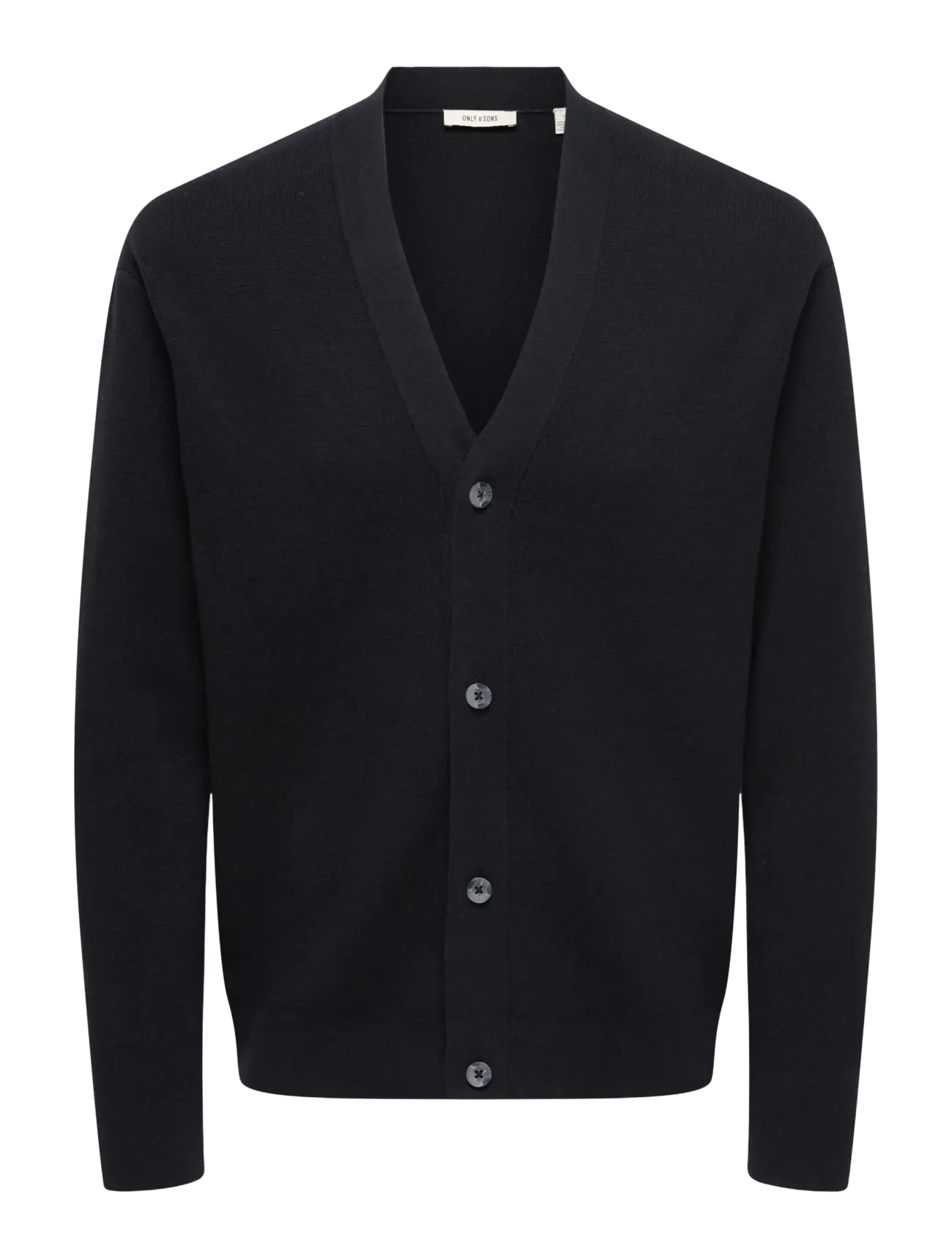 ONLY & SONS ONSTING LIFE REG LS CARDIGAN KNIT NOOS - Stickat - BLACK / black