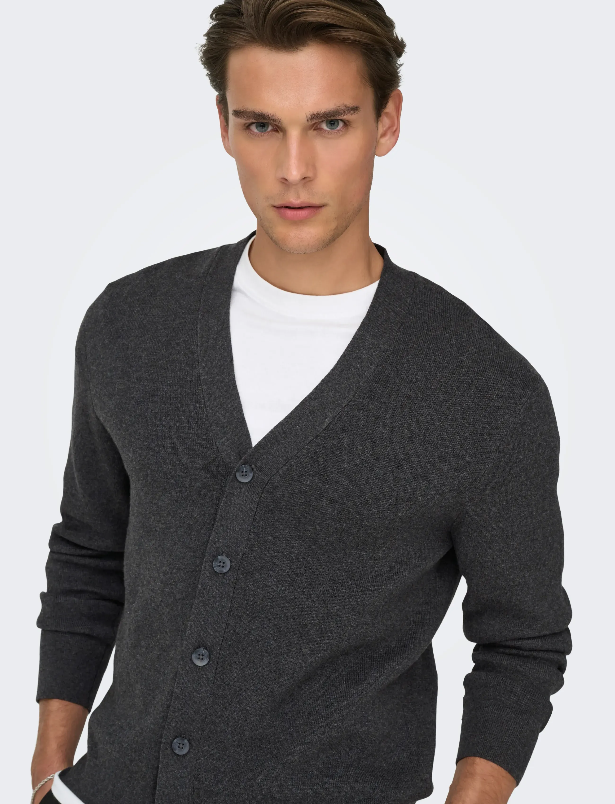 ONLY & SONS Onsting Life Reg Ls Cardigan Knit Noos herr – bild 5