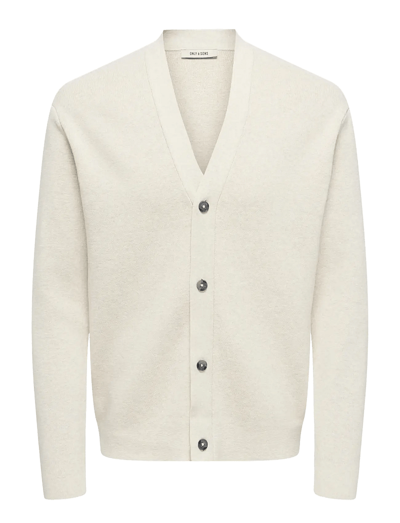 ONLY & SONS - ONSTING LIFE REG LS CARDIGAN KNIT NOOS - cardigans - gardenia - 1