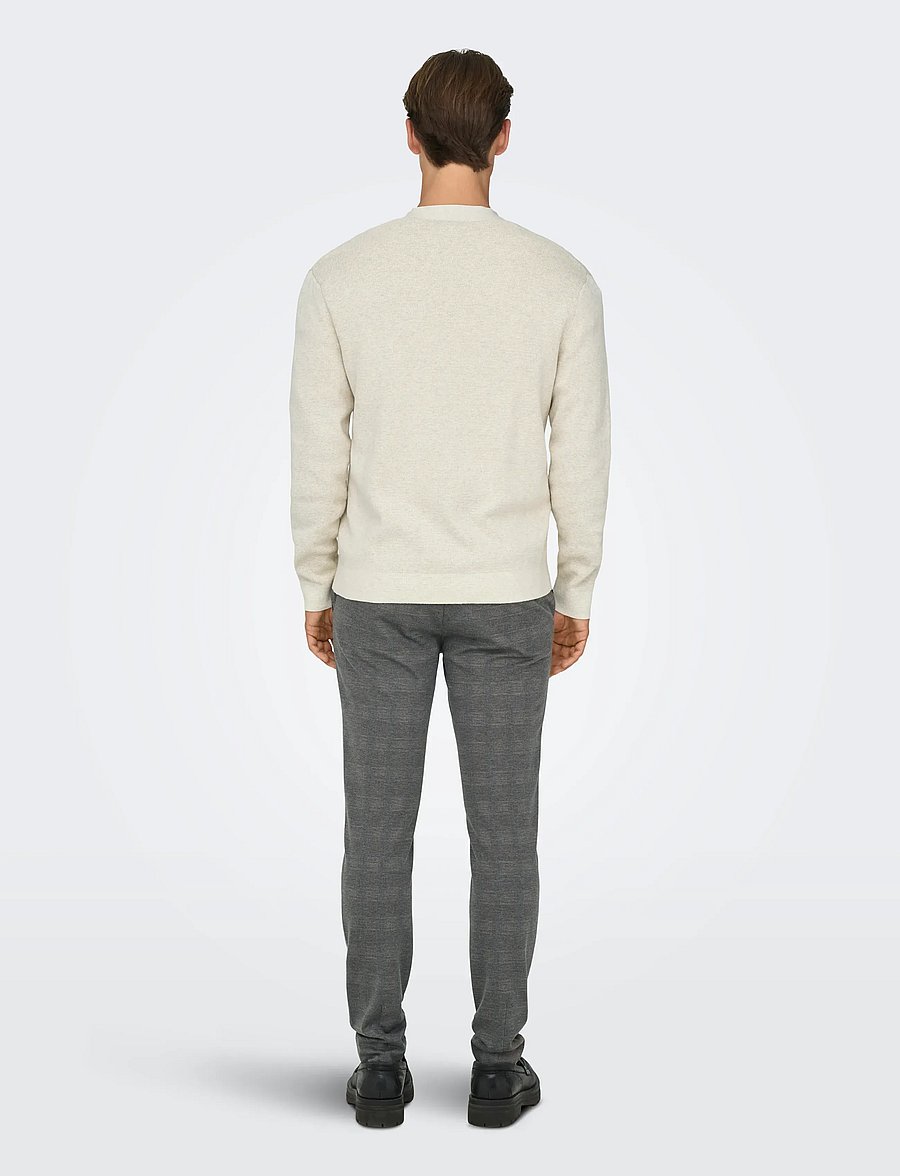 ONLY & SONS - ONSTING LIFE REG LS CARDIGAN KNIT NOOS - cardigans - gardenia - 3